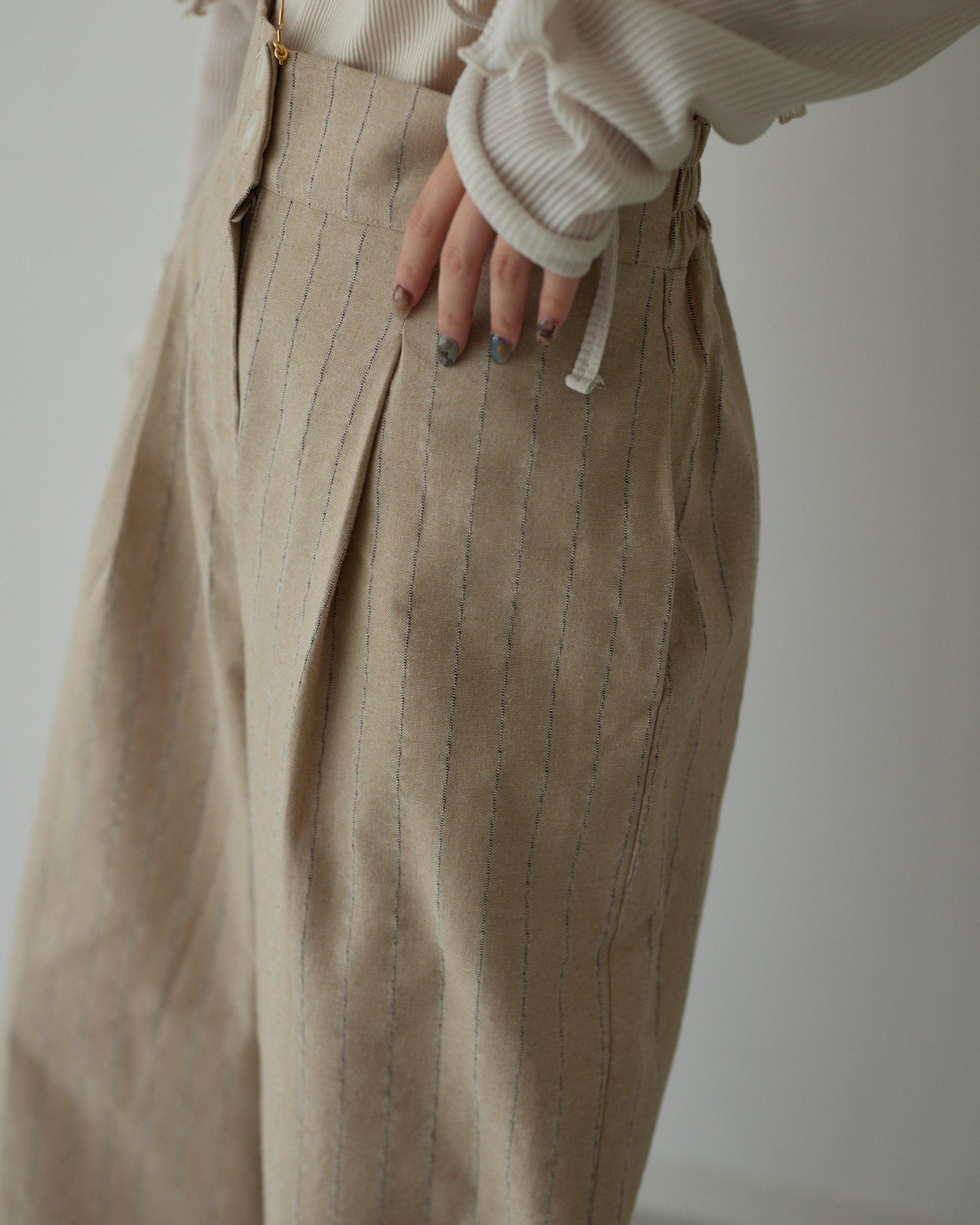 high waist stripe pants