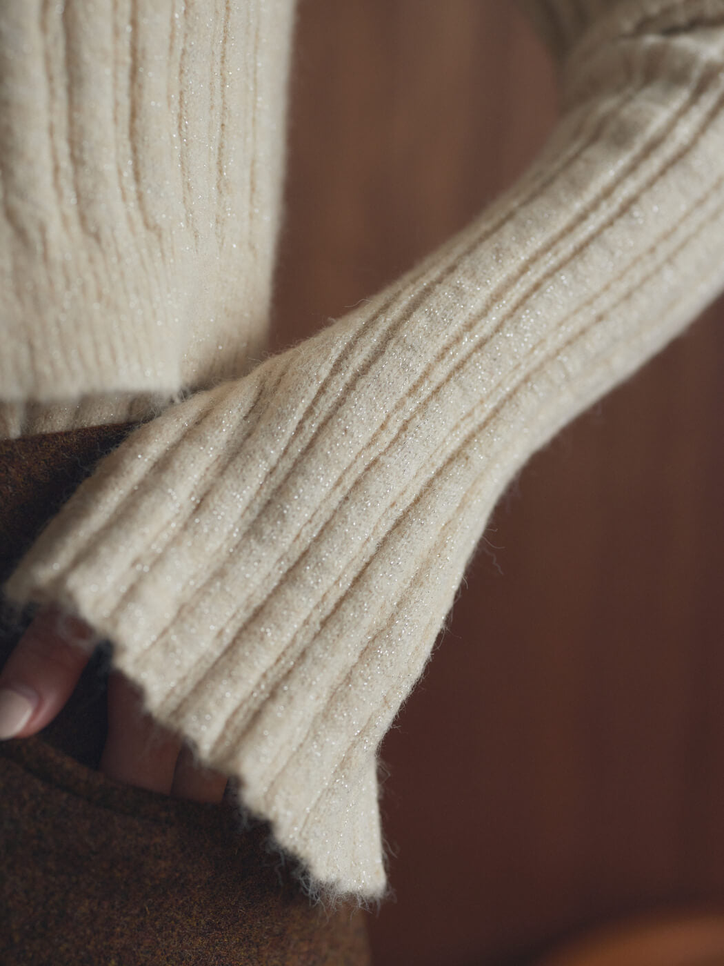 lame knit bustier