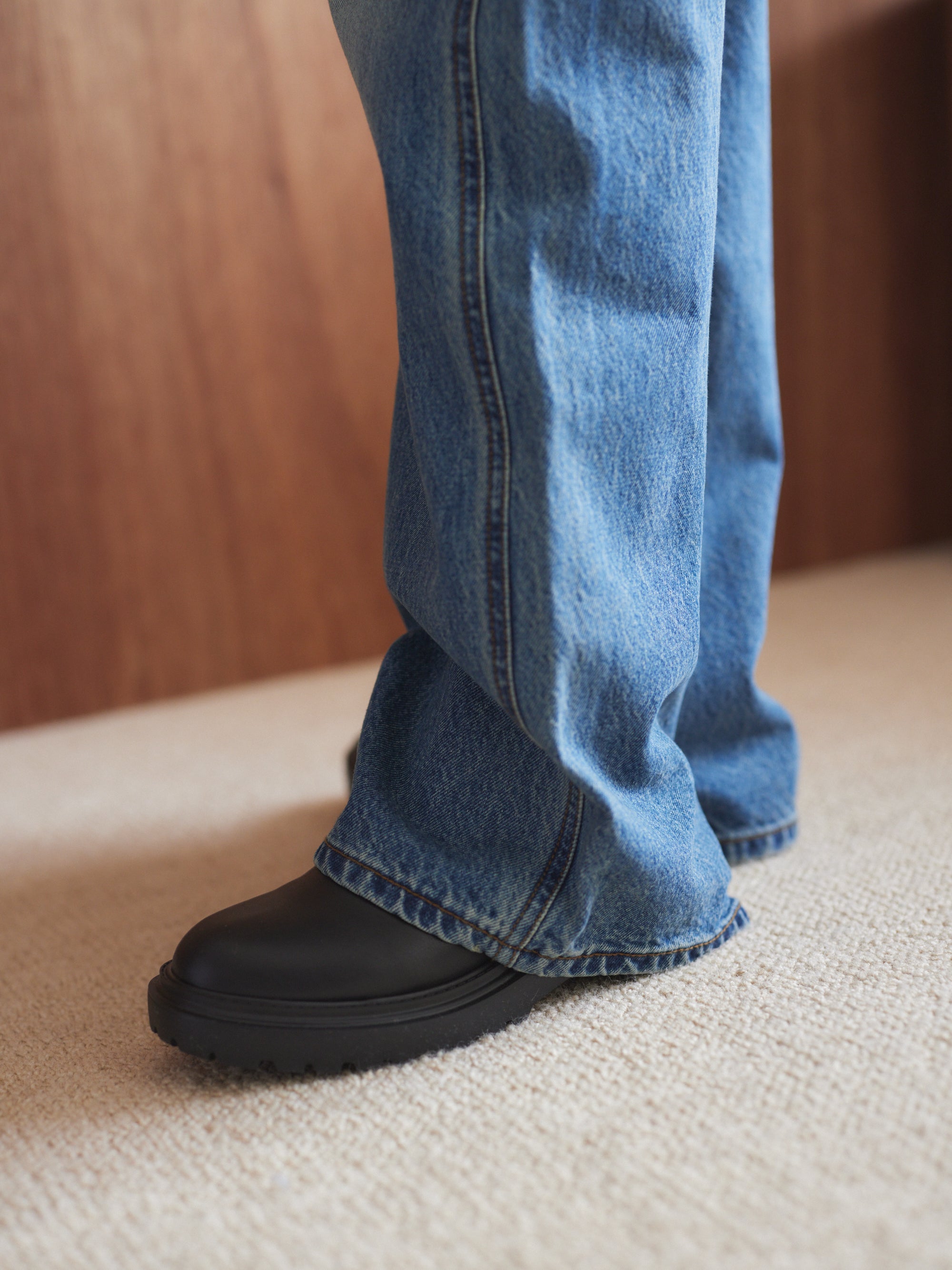 Belt denim pant