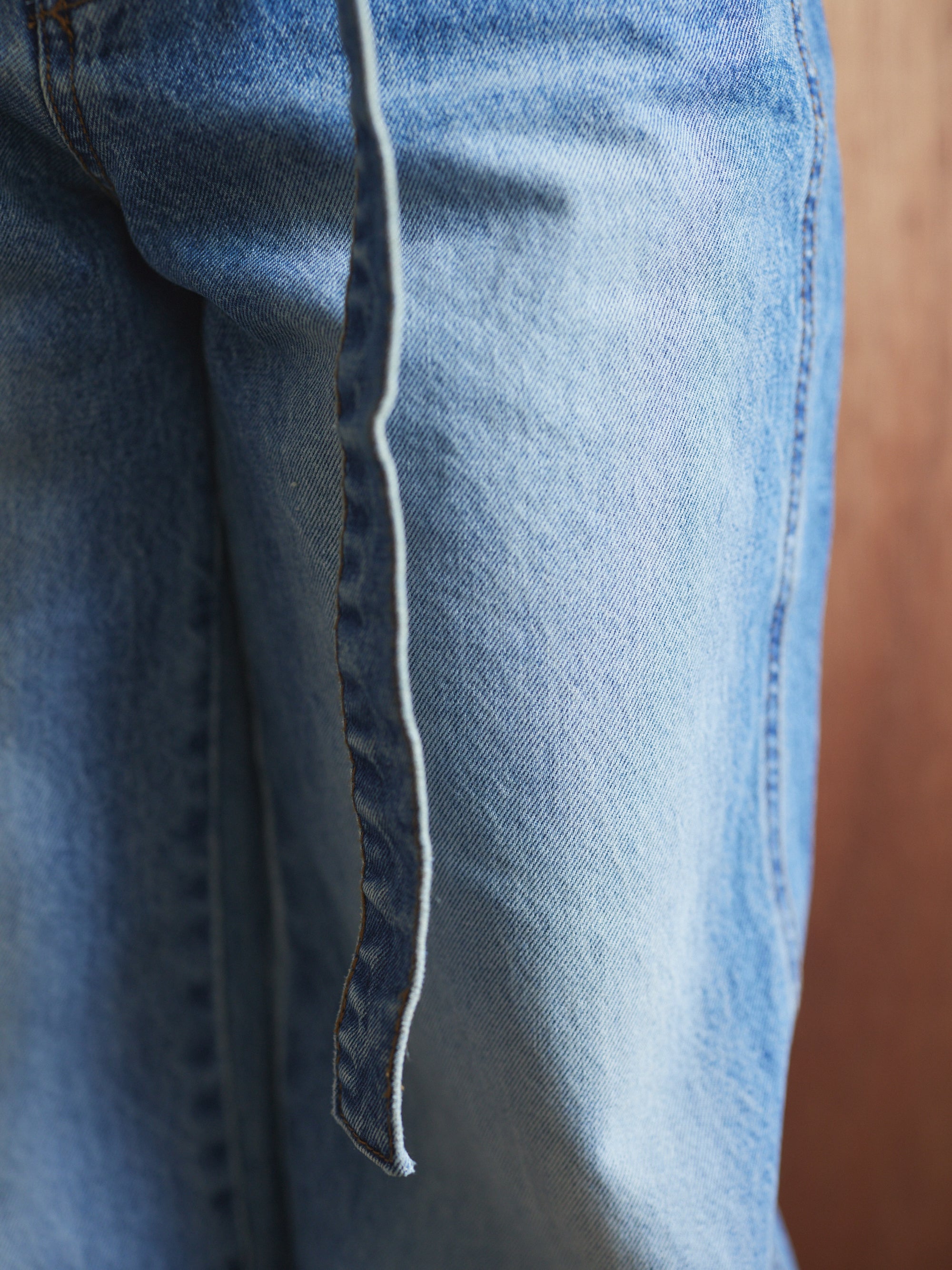 Belt denim pant