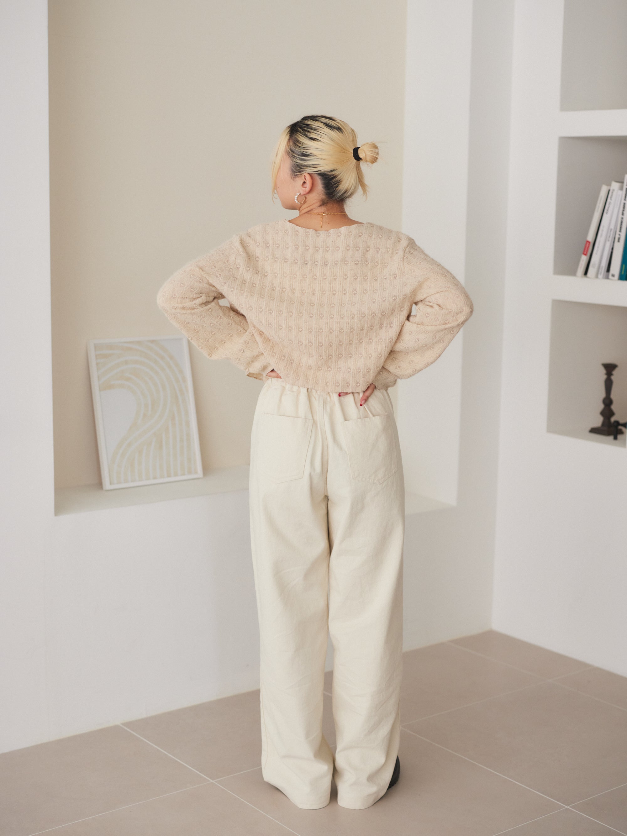 front pocket cotton pants