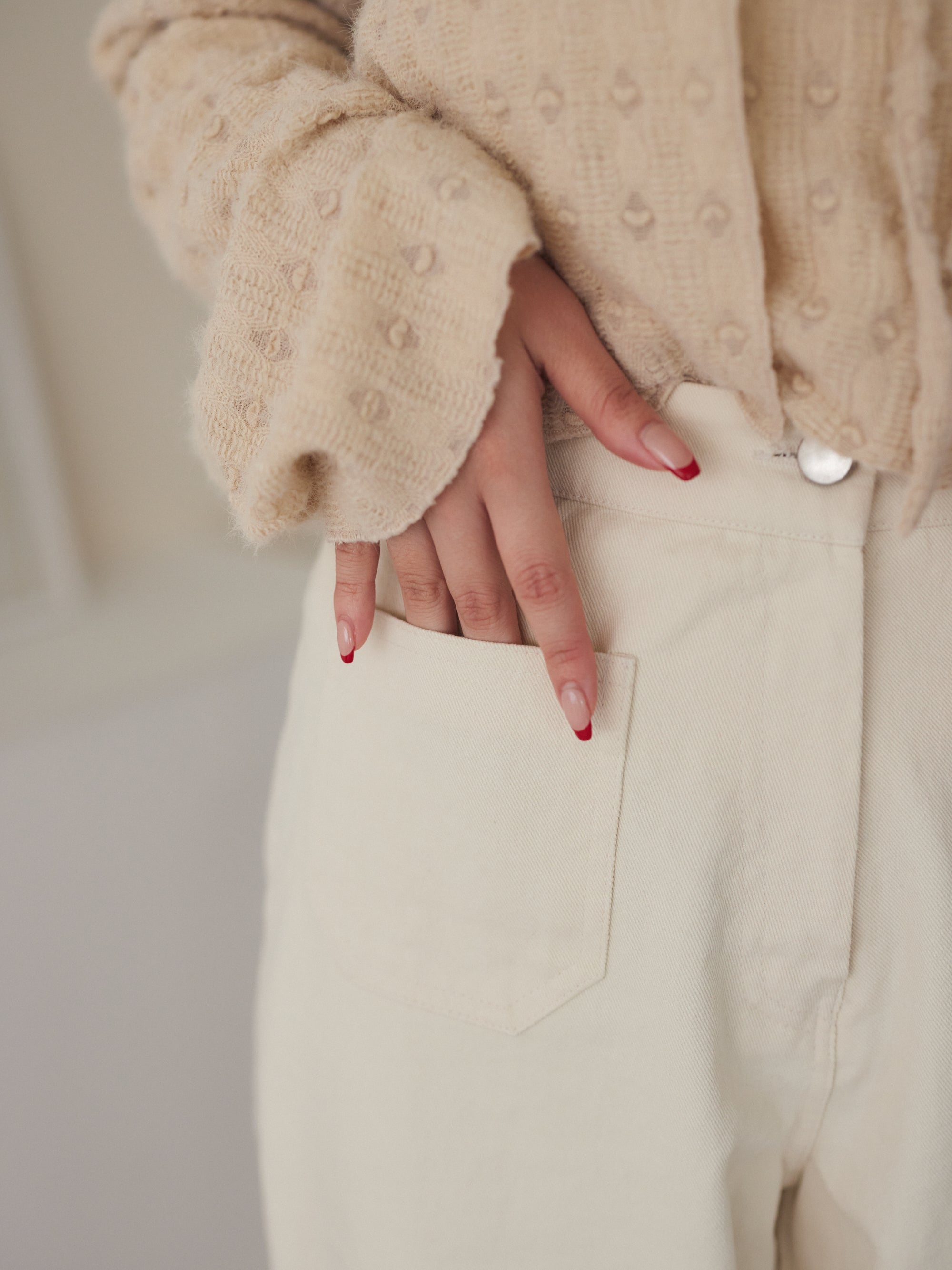 front pocket cotton pants