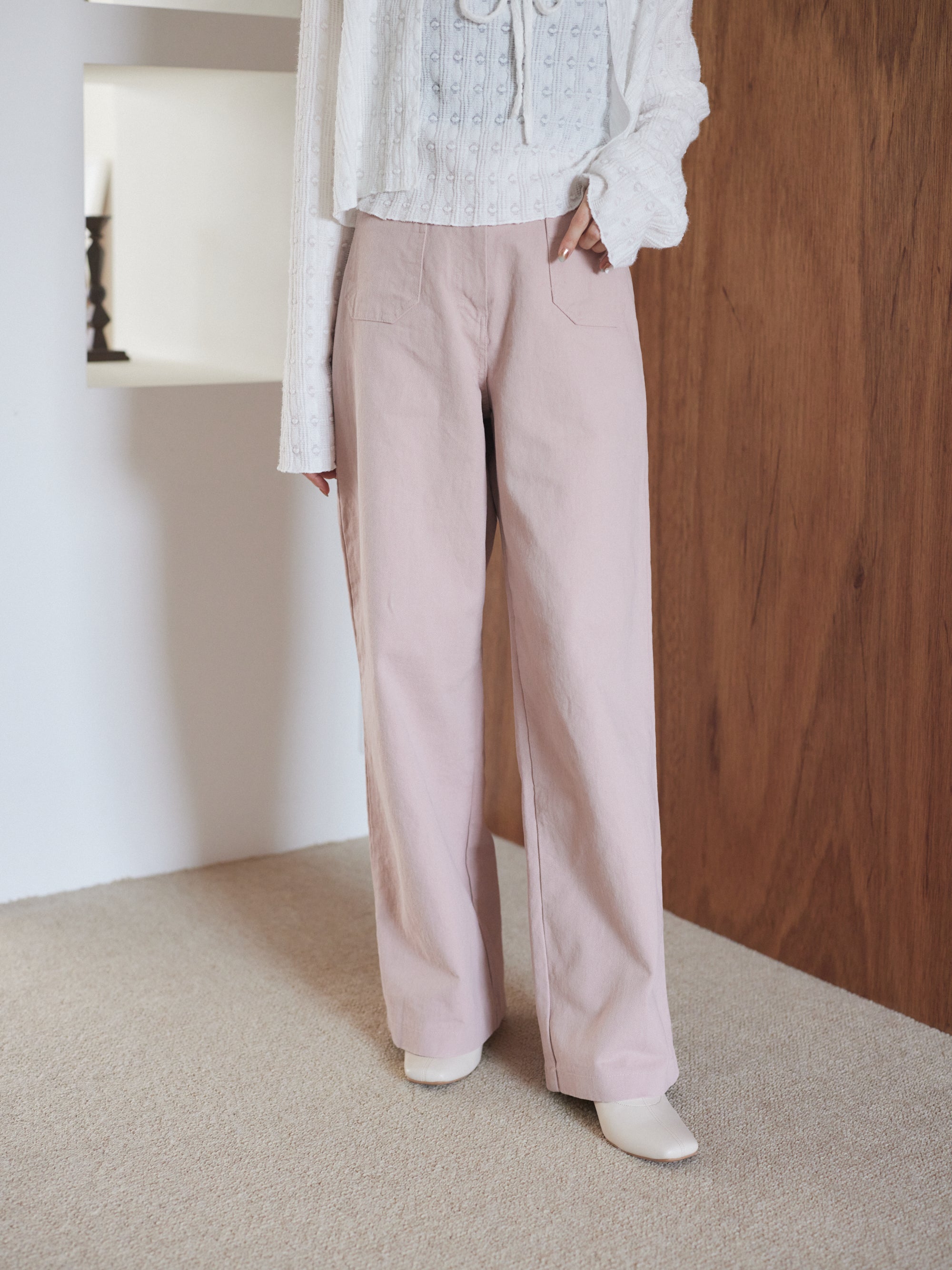 front pocket cotton pants