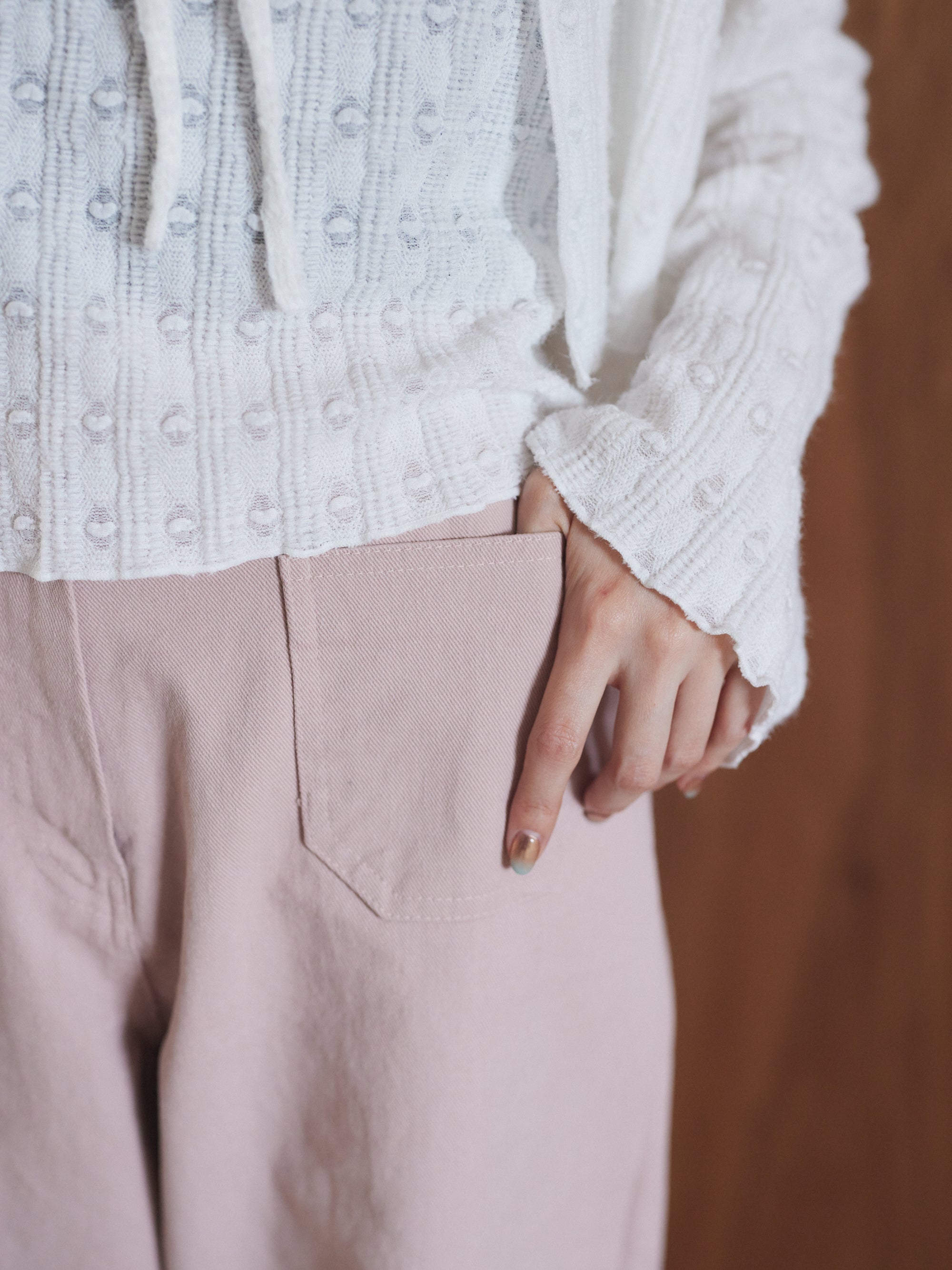front pocket cotton pants