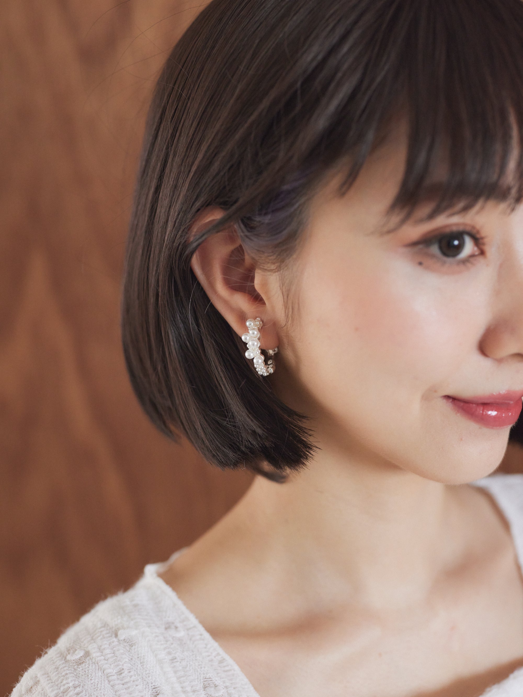 Fake peal pierces/earrings