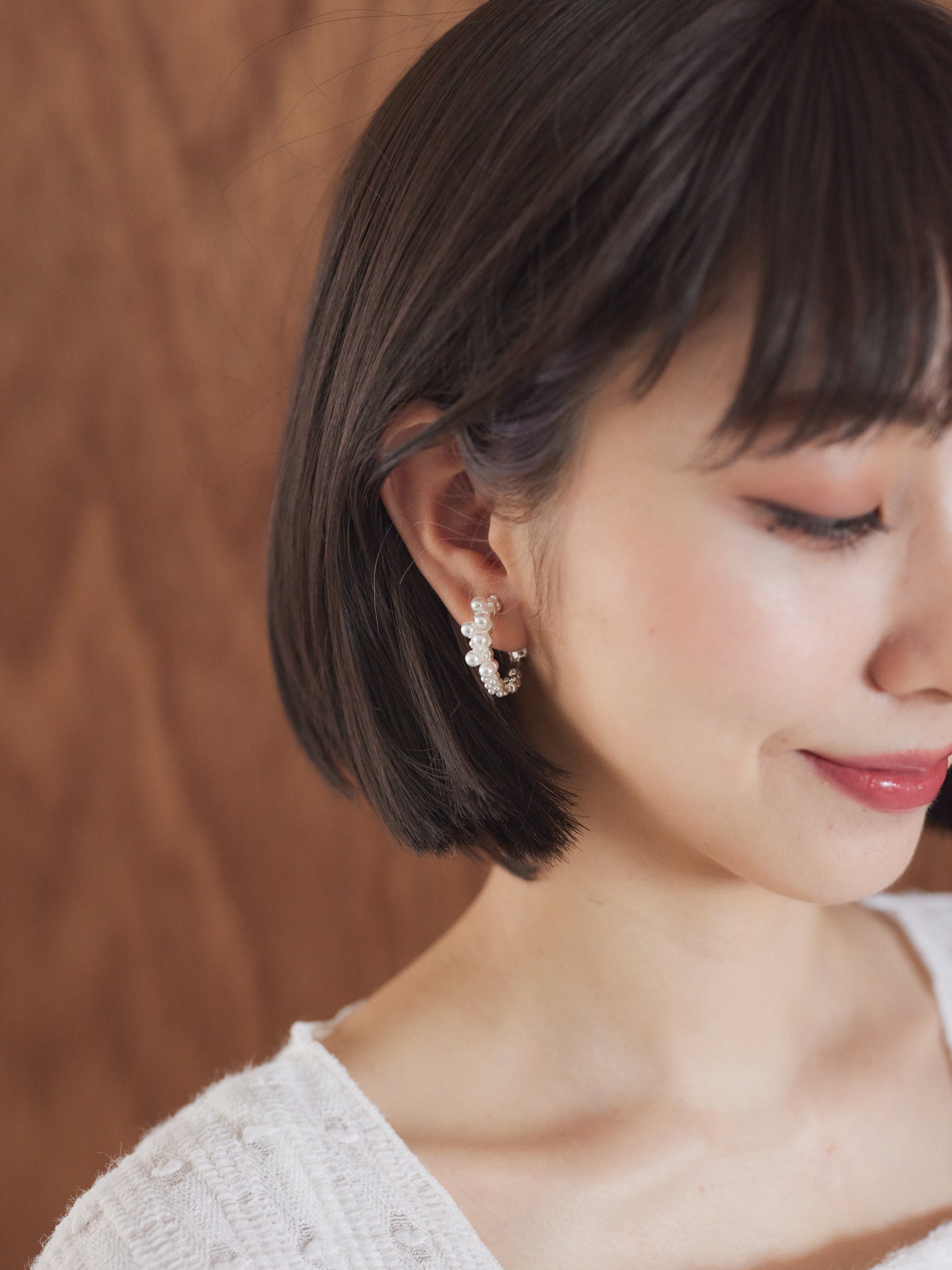 Fake peal pierces/earrings