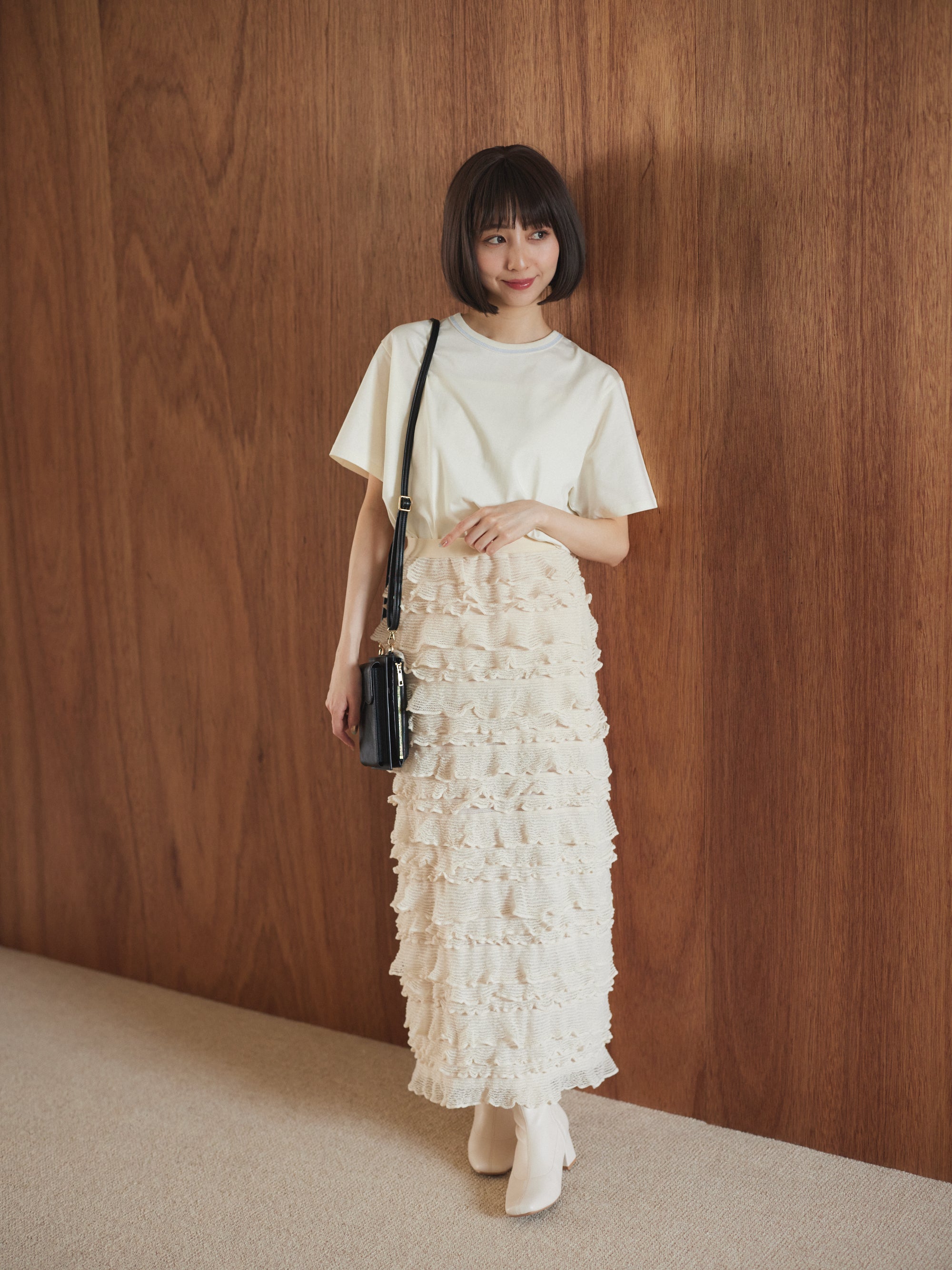 Frills lace skirt