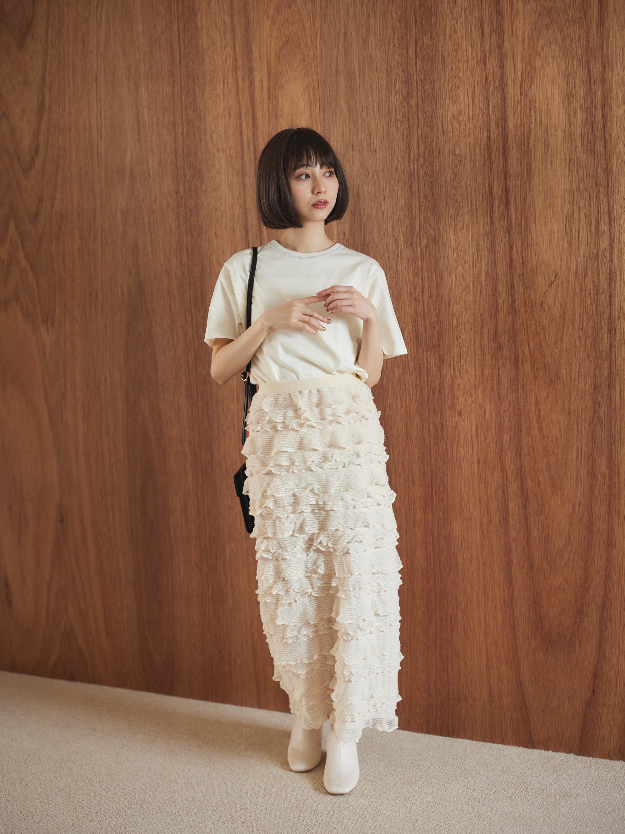Frills lace skirt