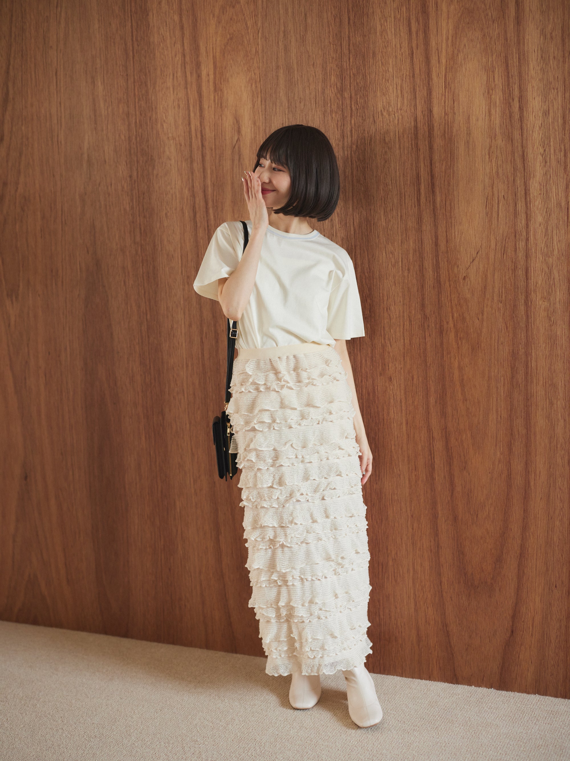 Frills lace skirt