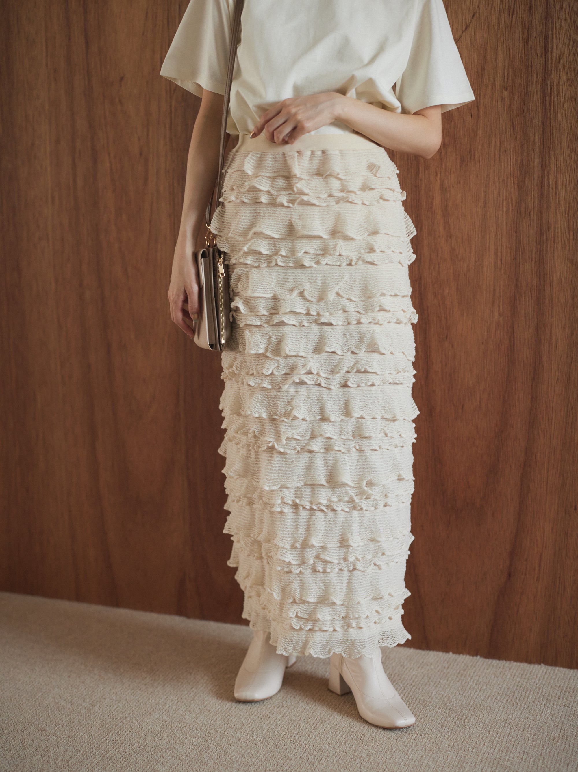 Frills lace skirt