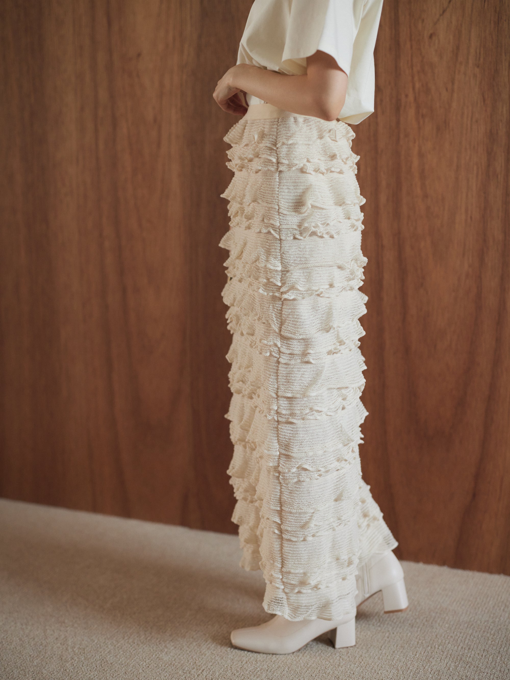 Frills lace skirt
