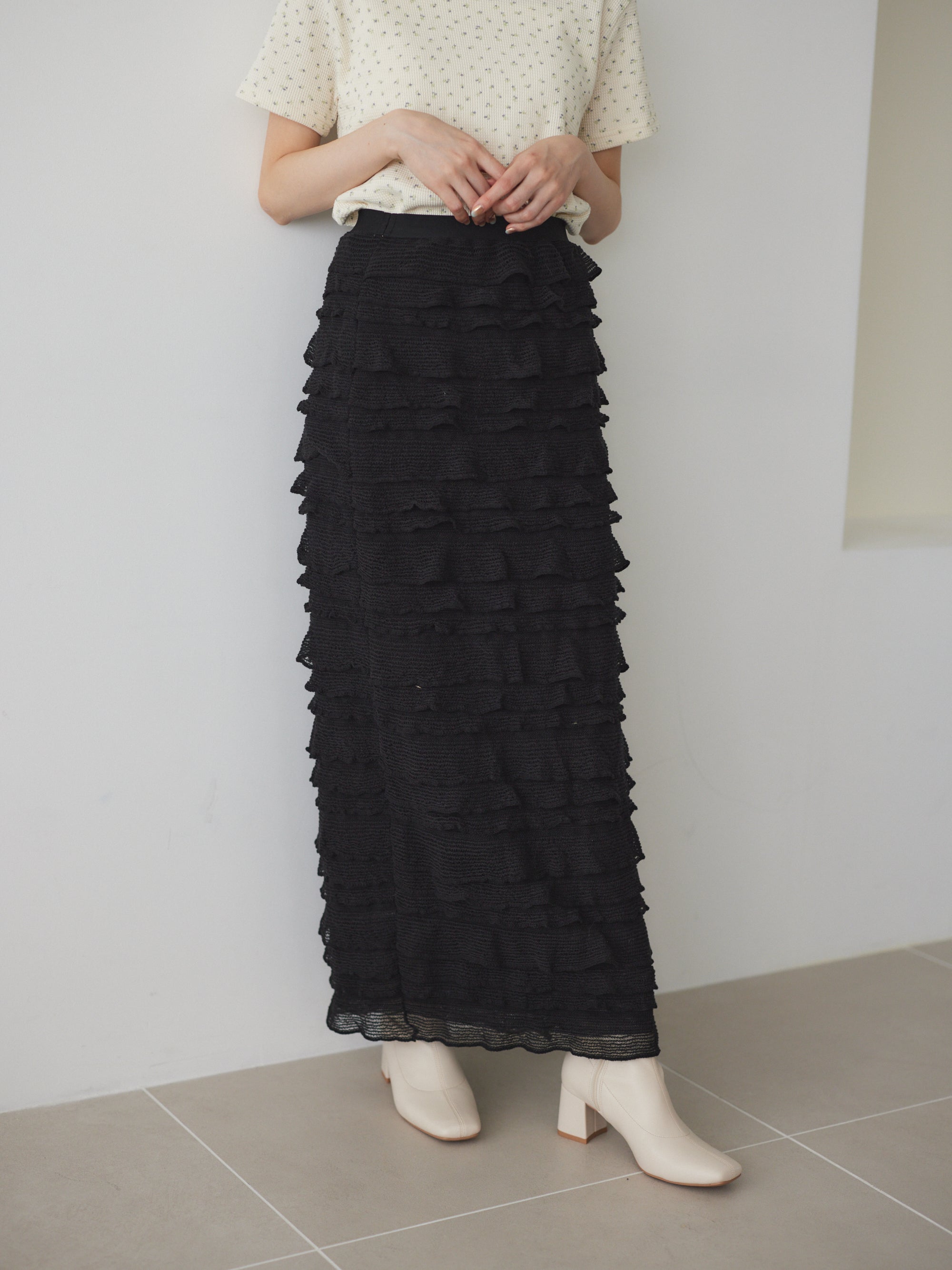Frills lace skirt