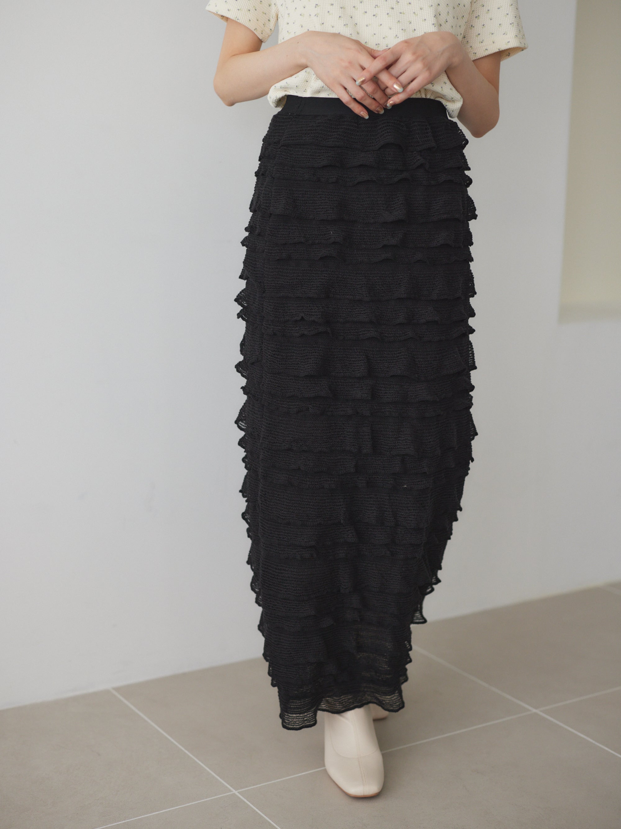 Frills lace skirt
