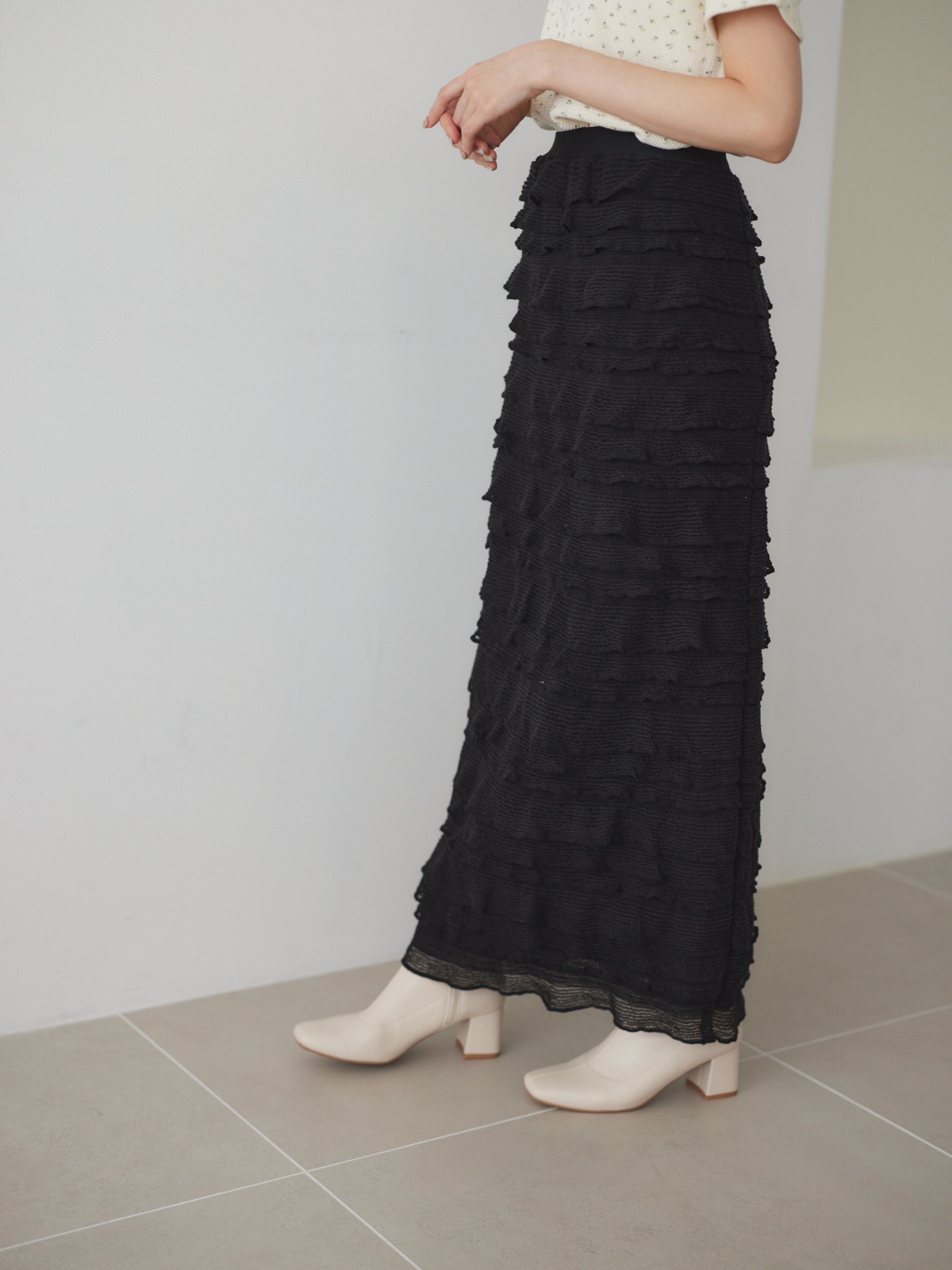 Frills lace skirt