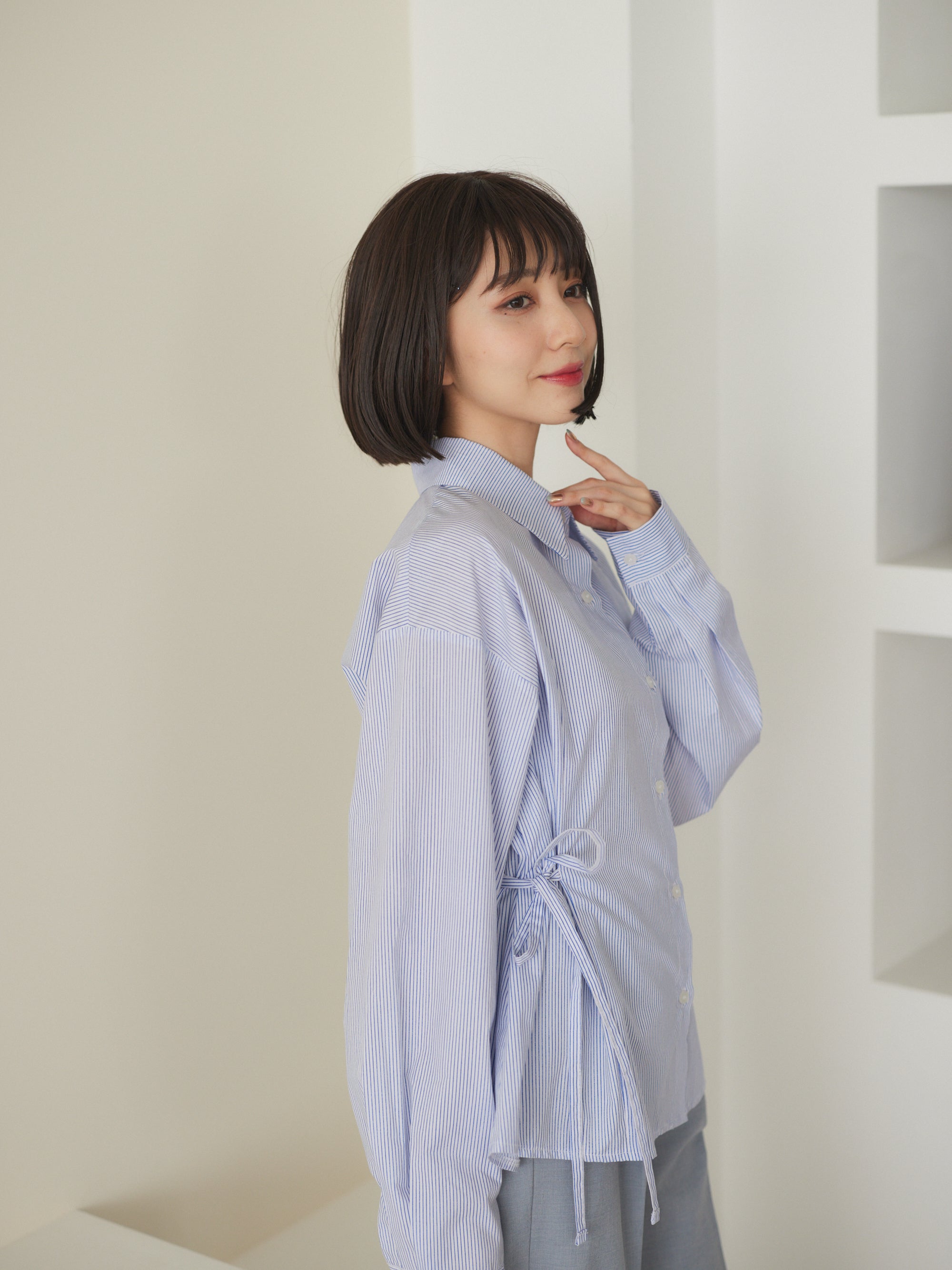 Double ribbon stripe shirts