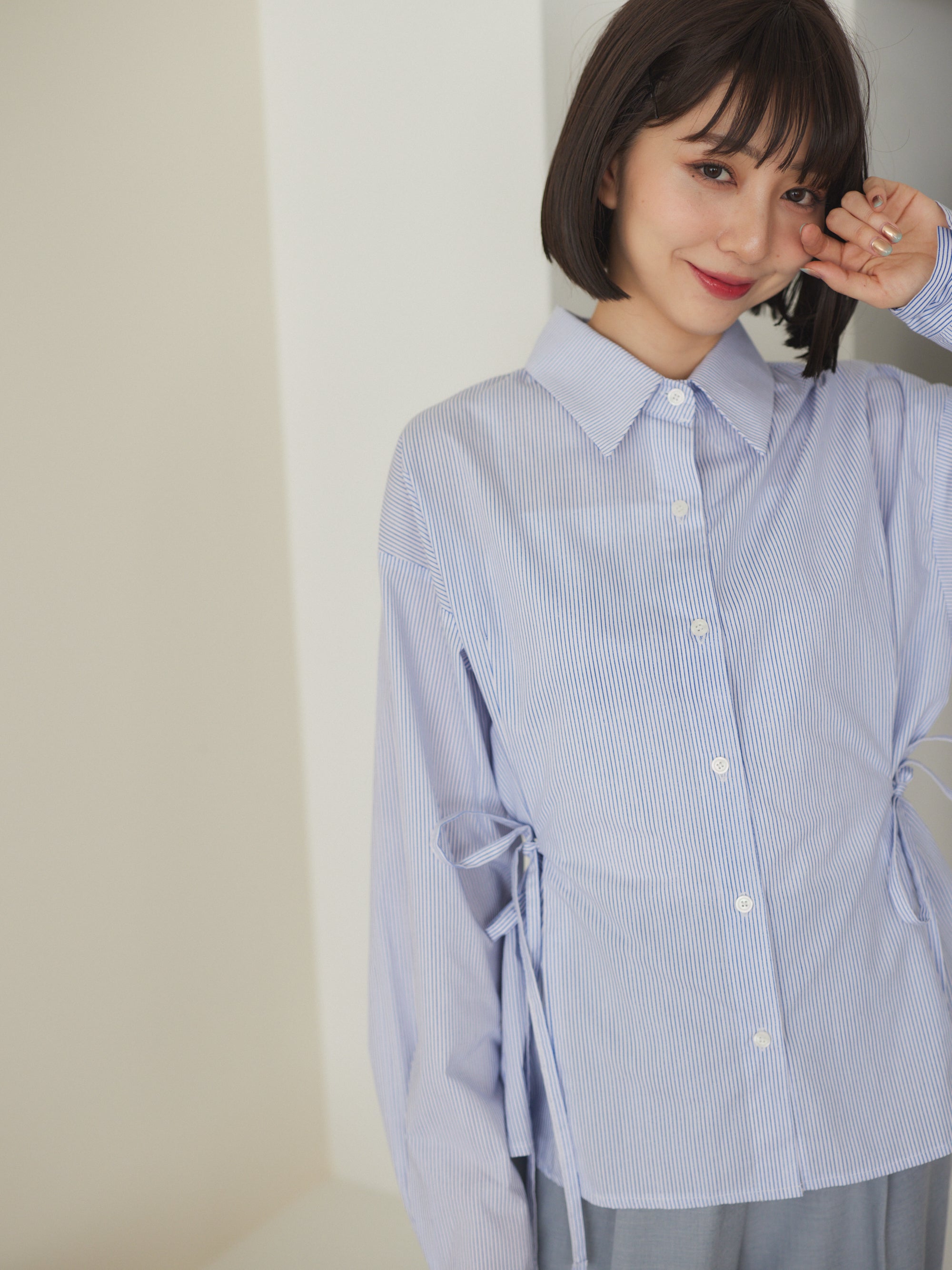 Double ribbon stripe shirts