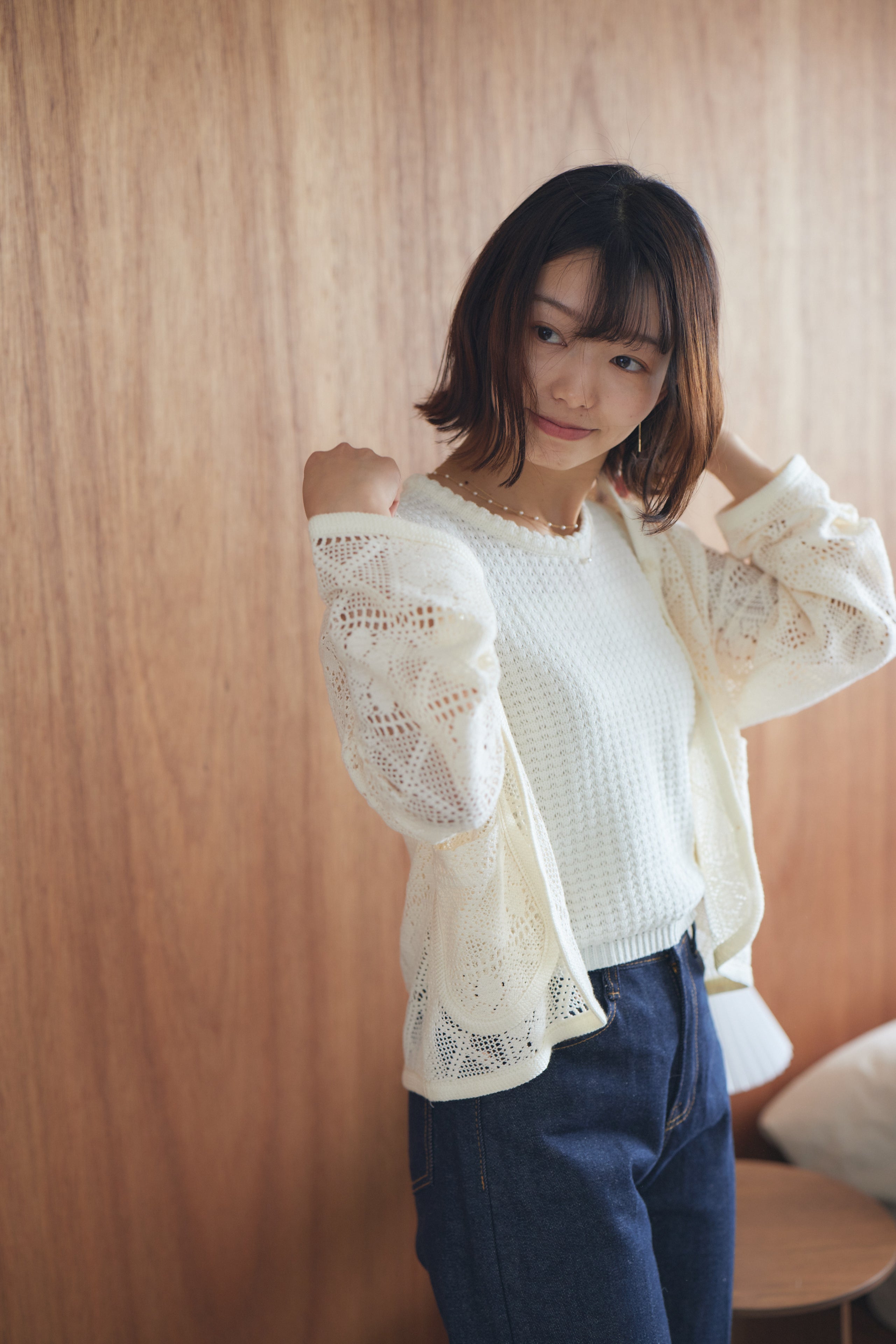 flower cotton cardigan
