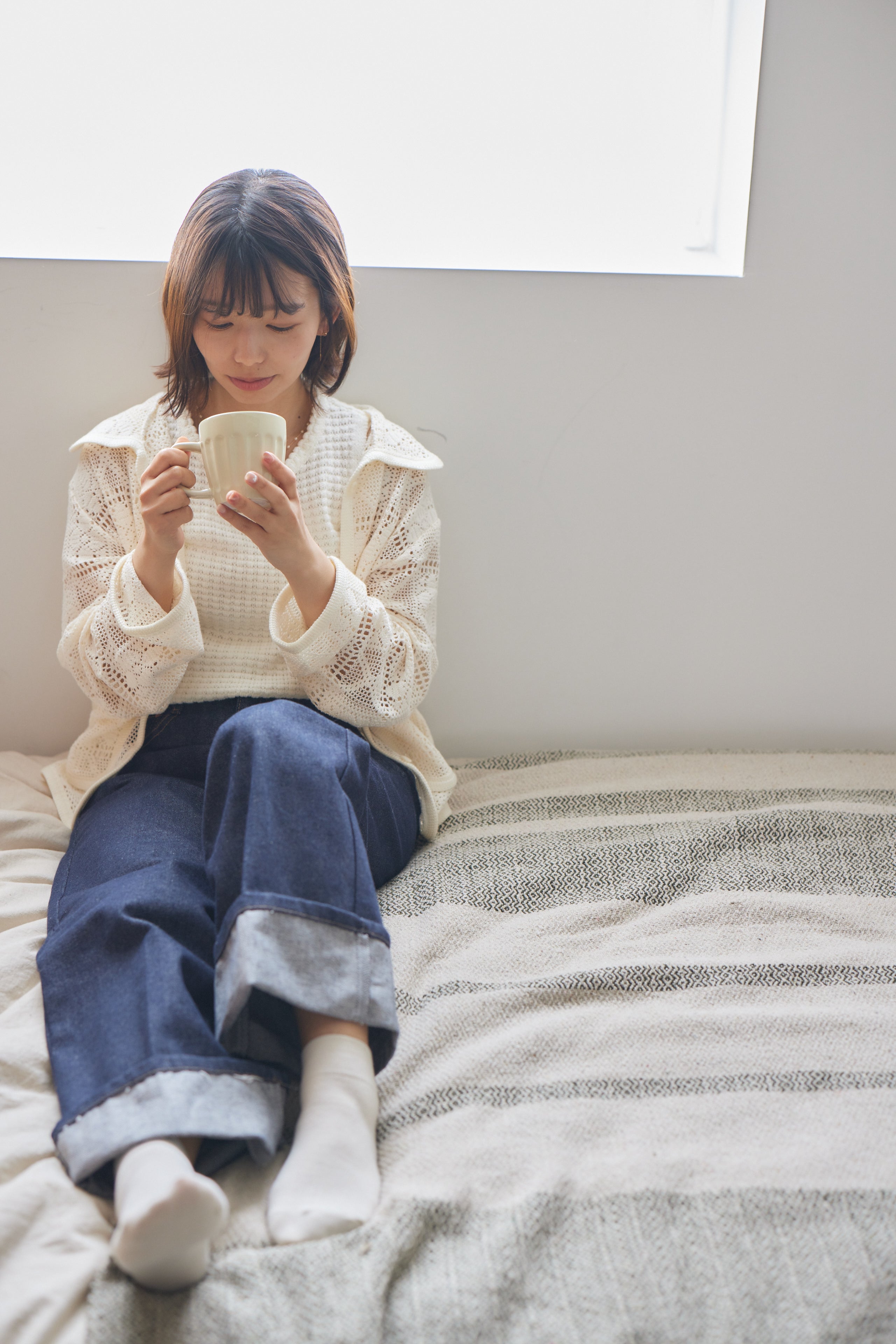 flower cotton cardigan