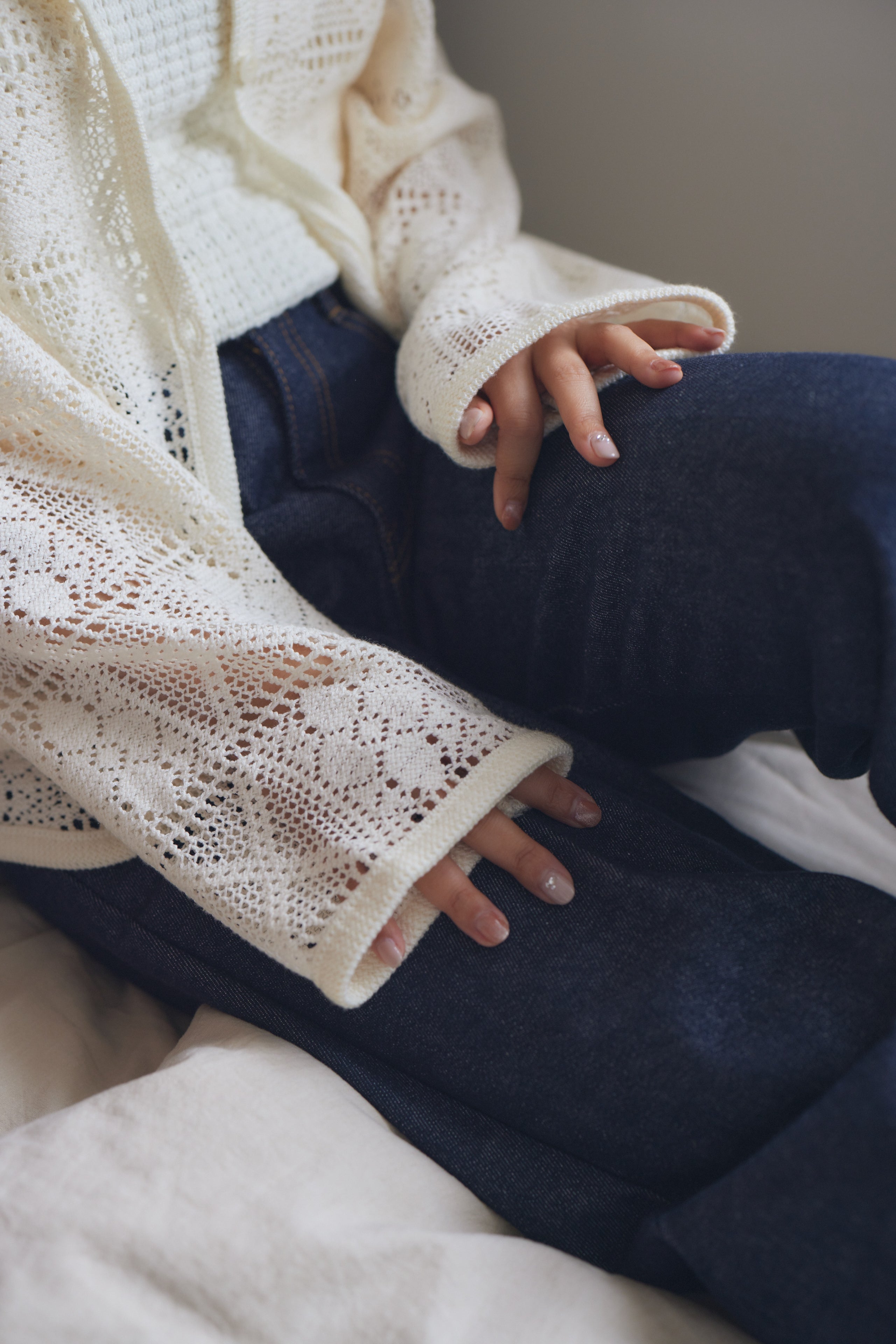 flower cotton cardigan
