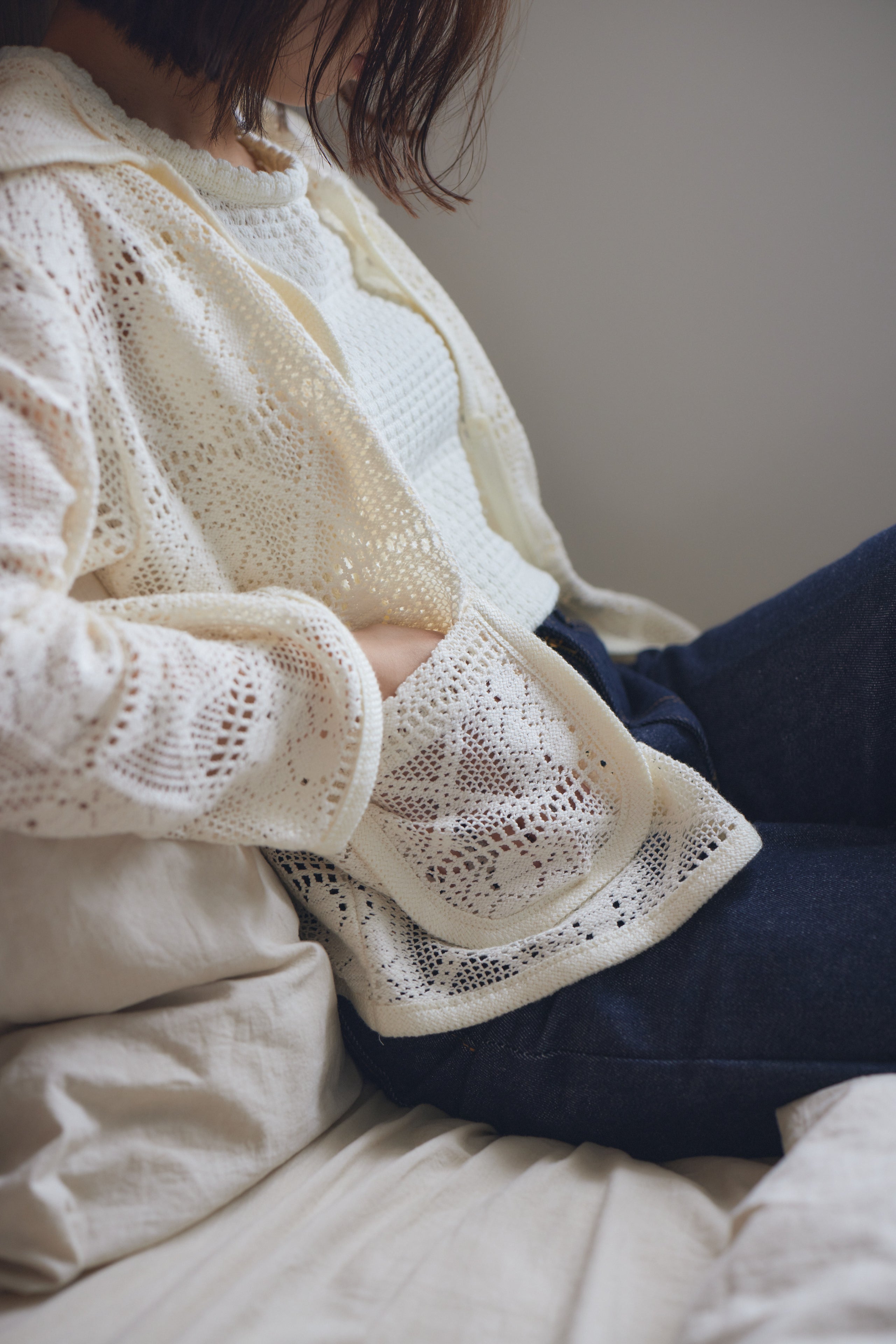 flower cotton cardigan