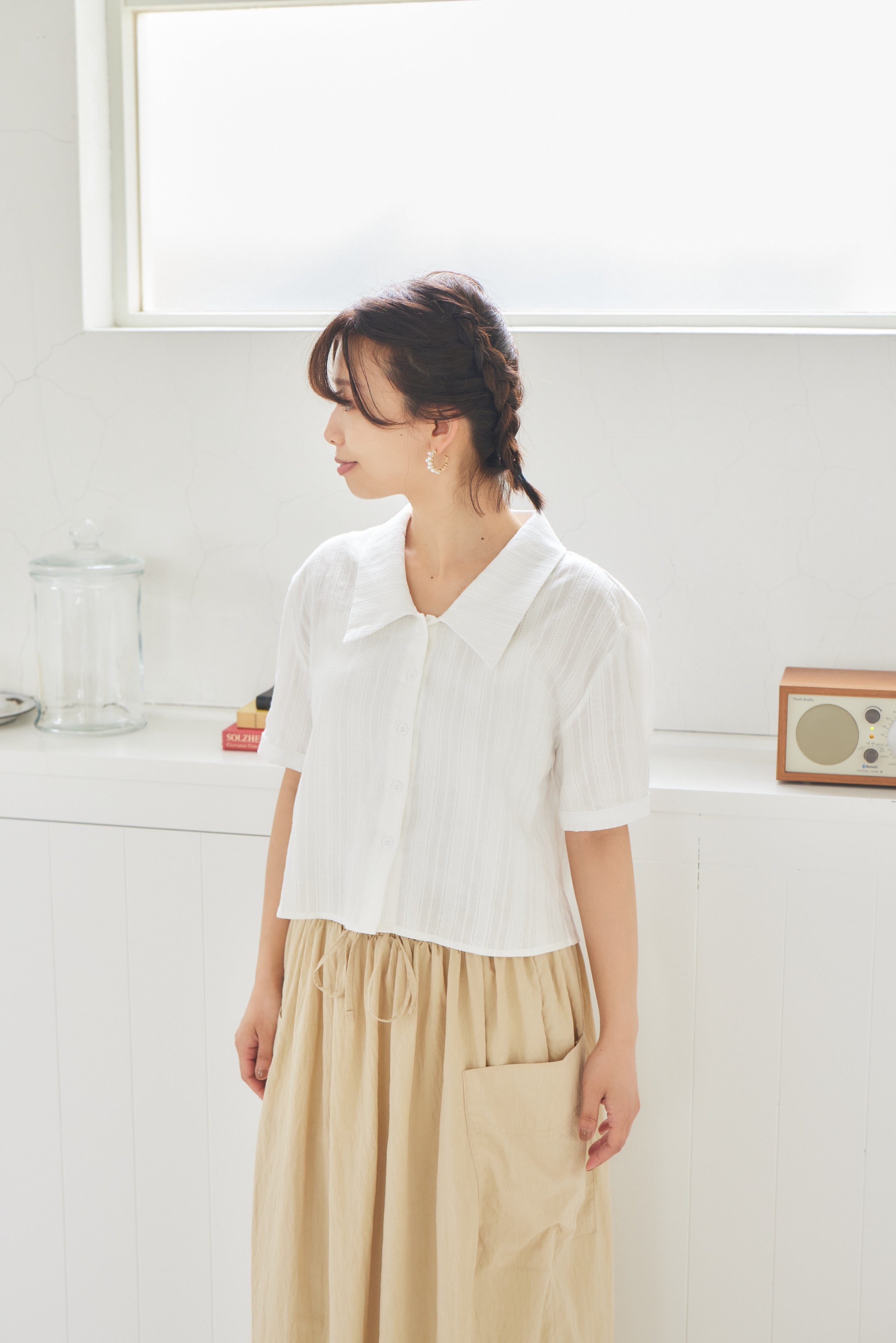 antique cropped shirt