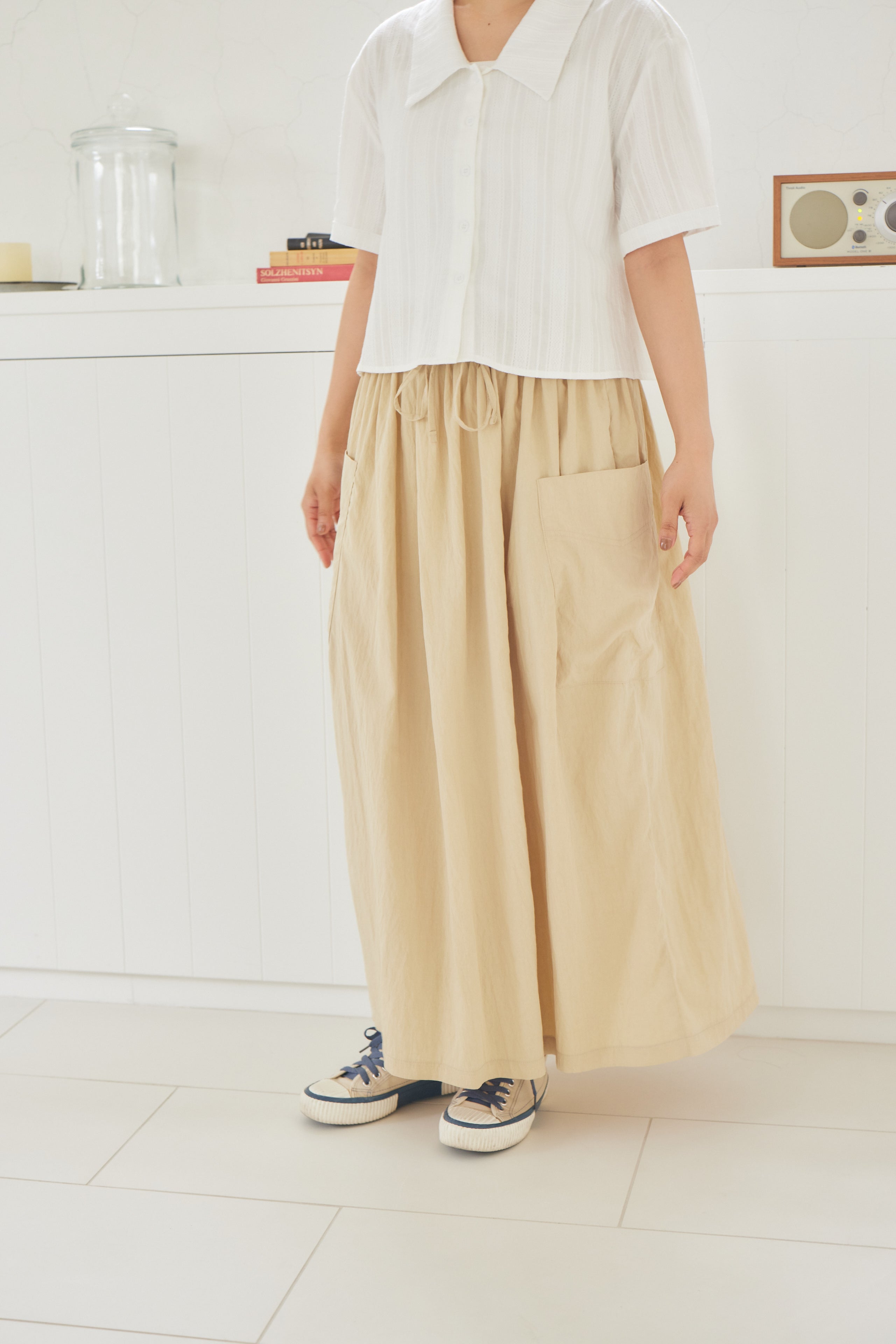 natural crinkle skirt