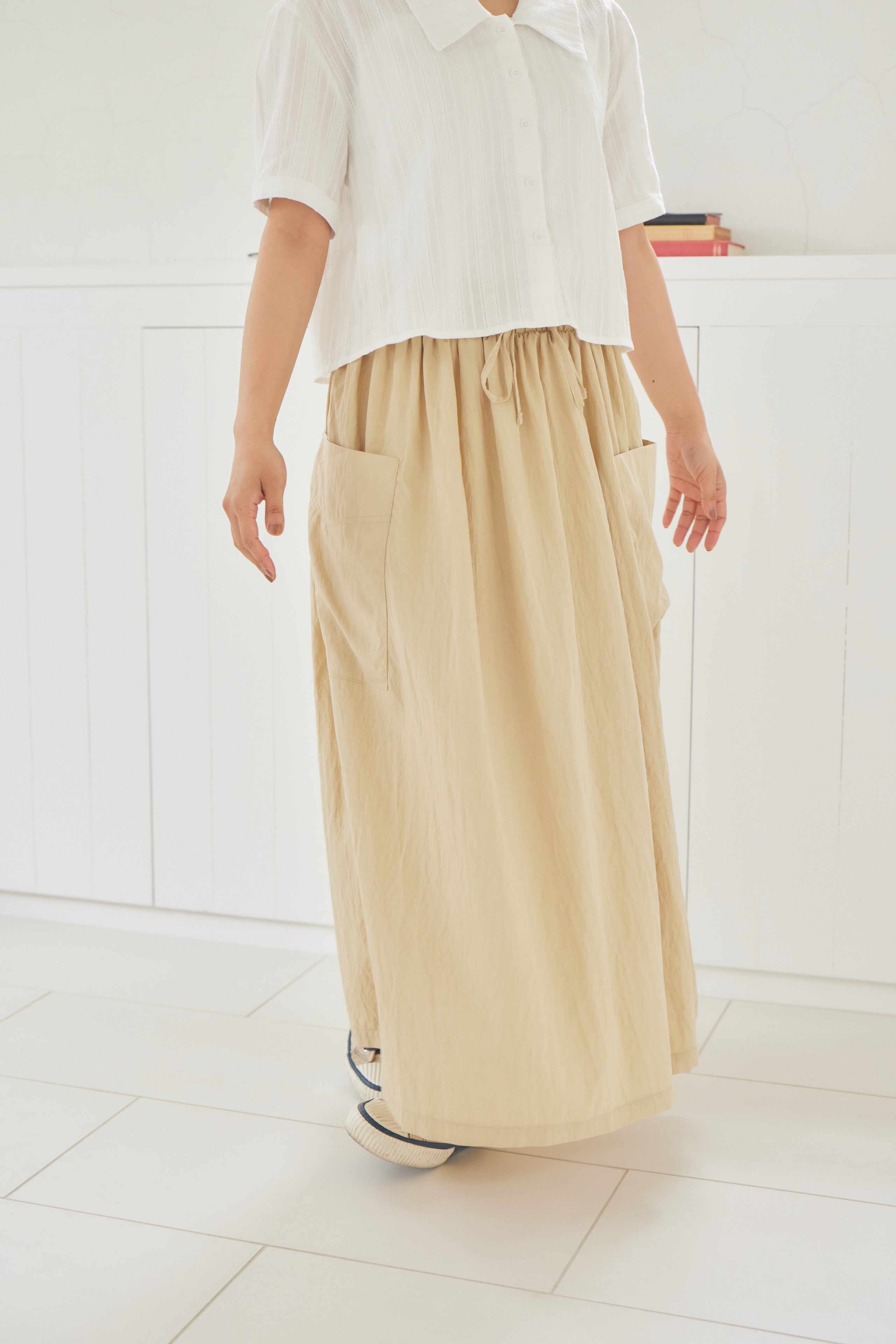 natural crinkle skirt
