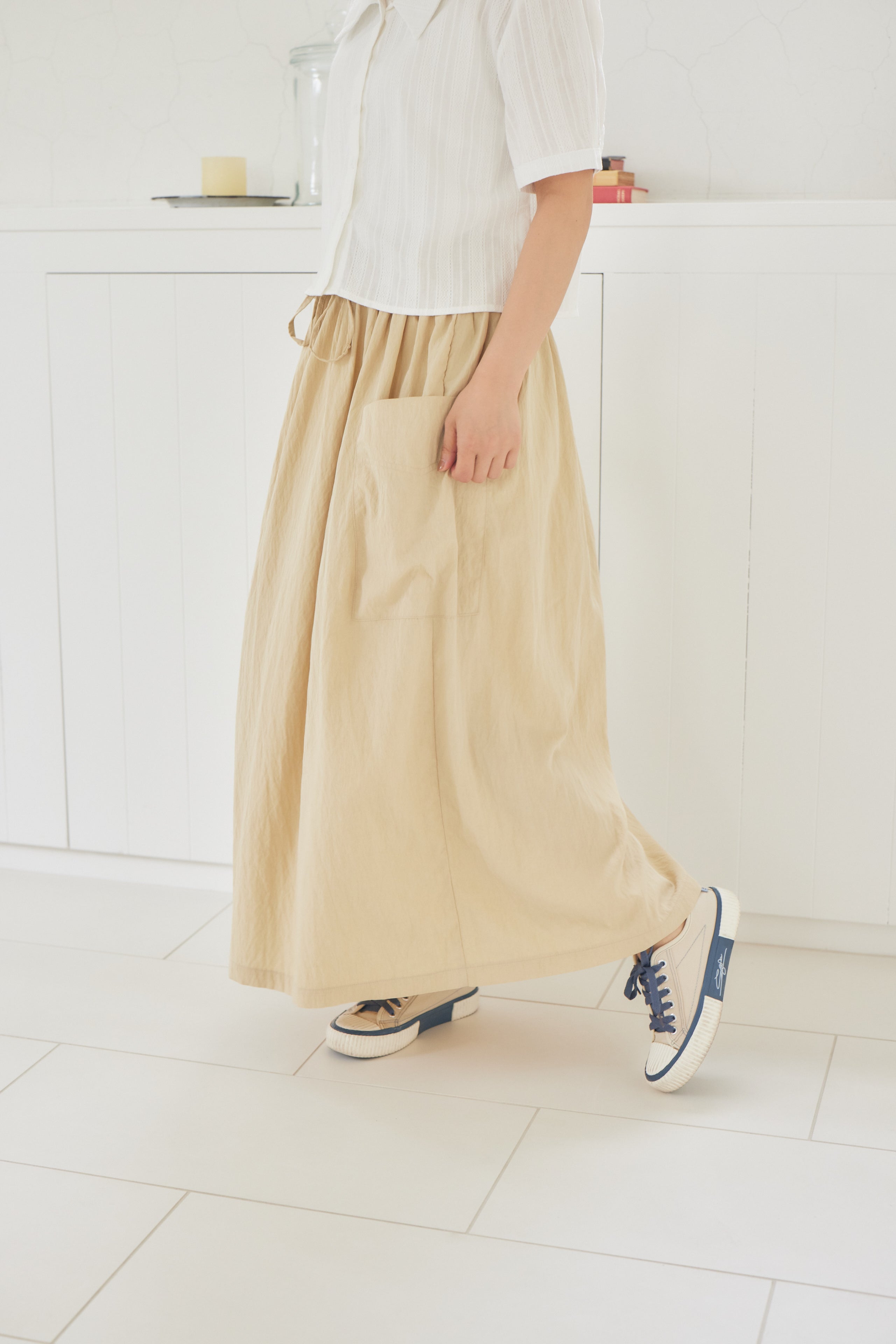 natural crinkle skirt