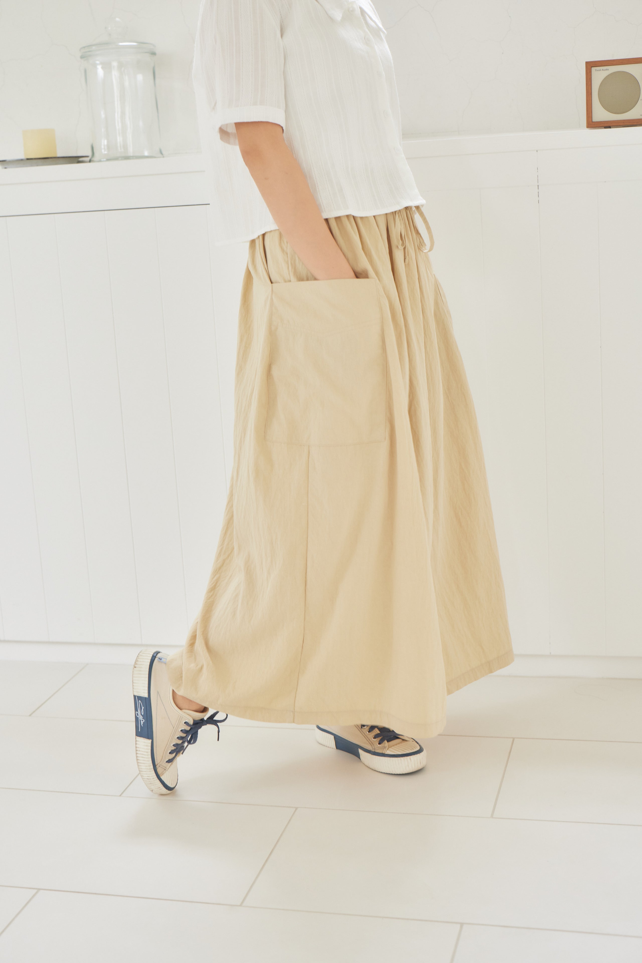 natural crinkle skirt
