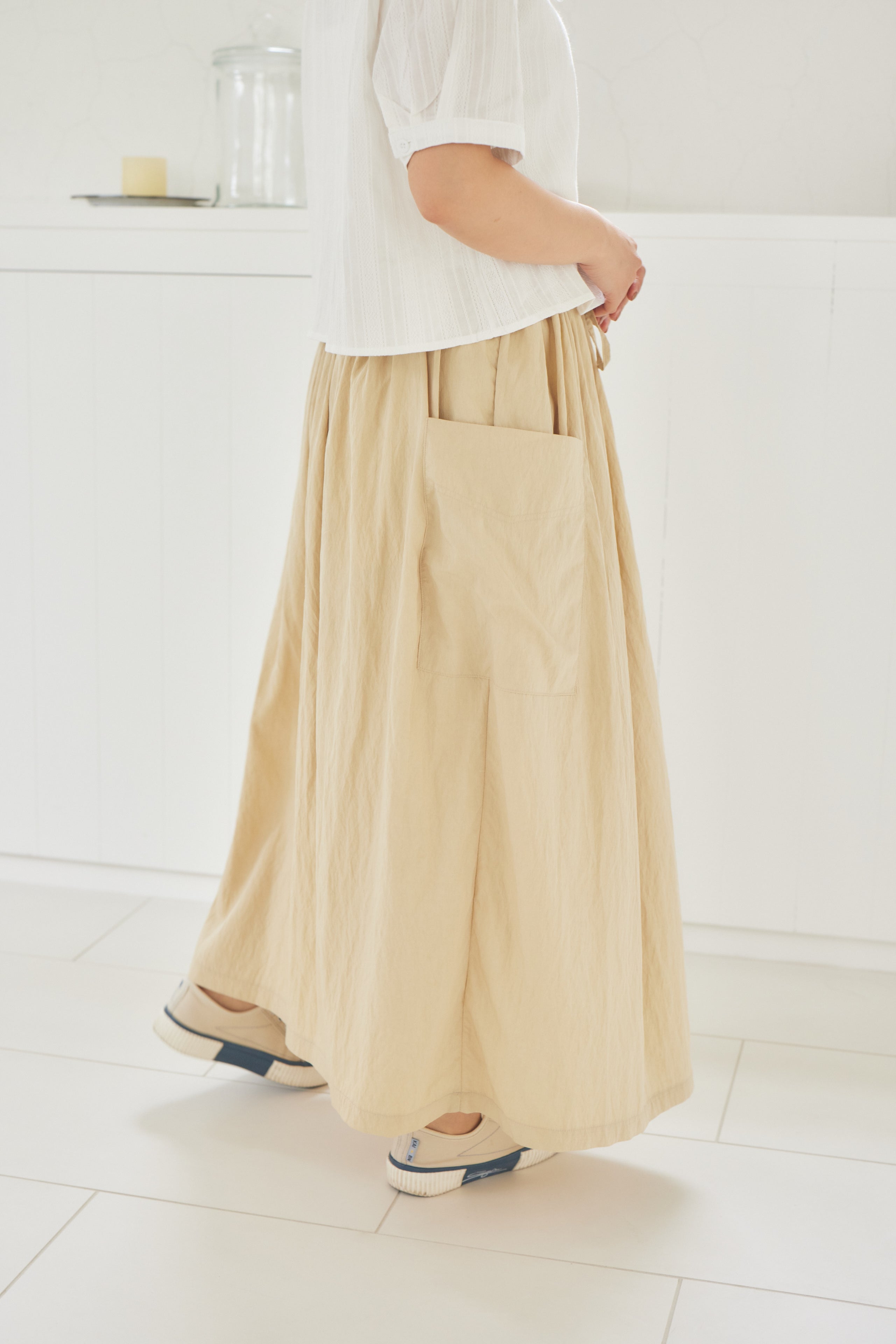 natural crinkle skirt