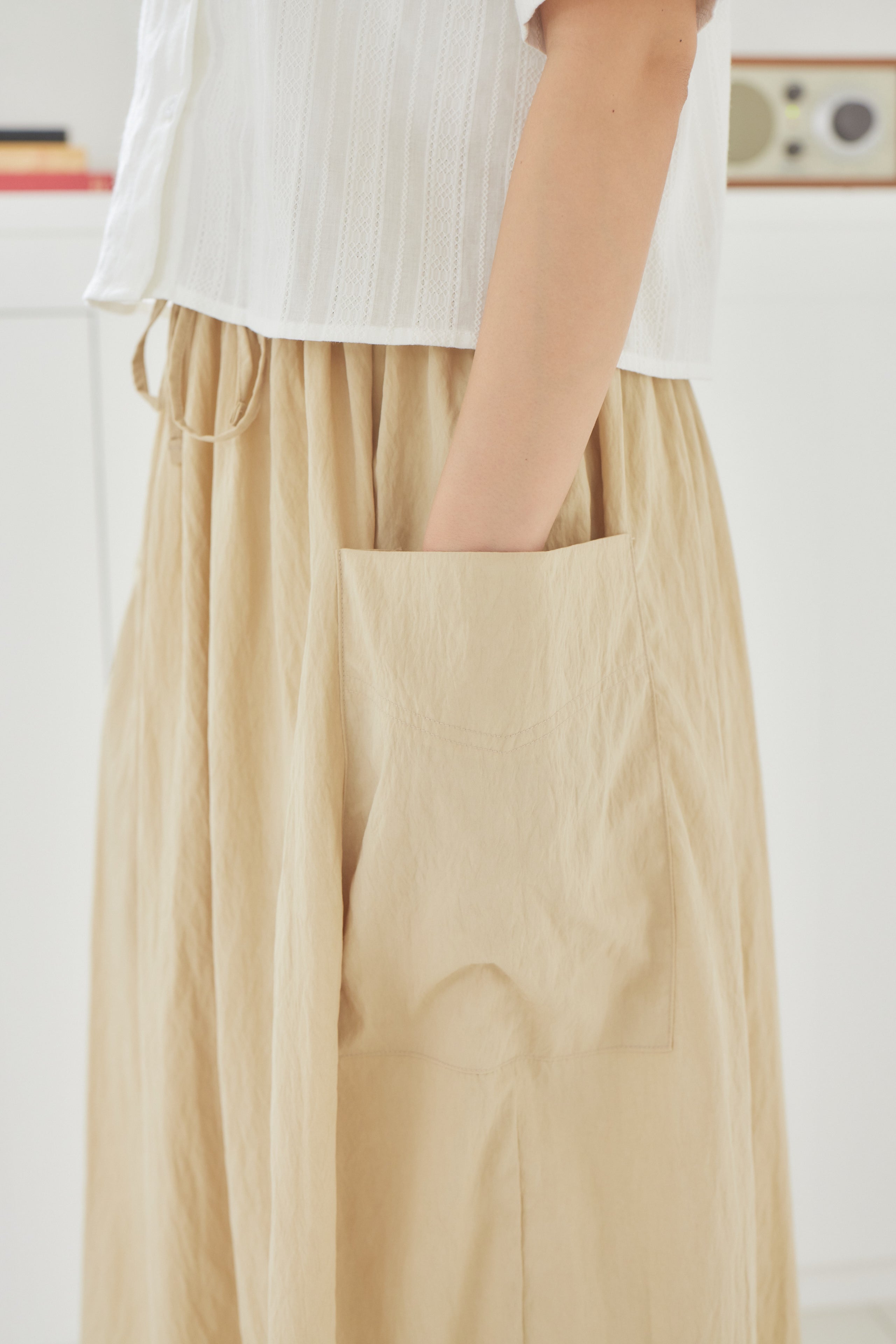 natural crinkle skirt