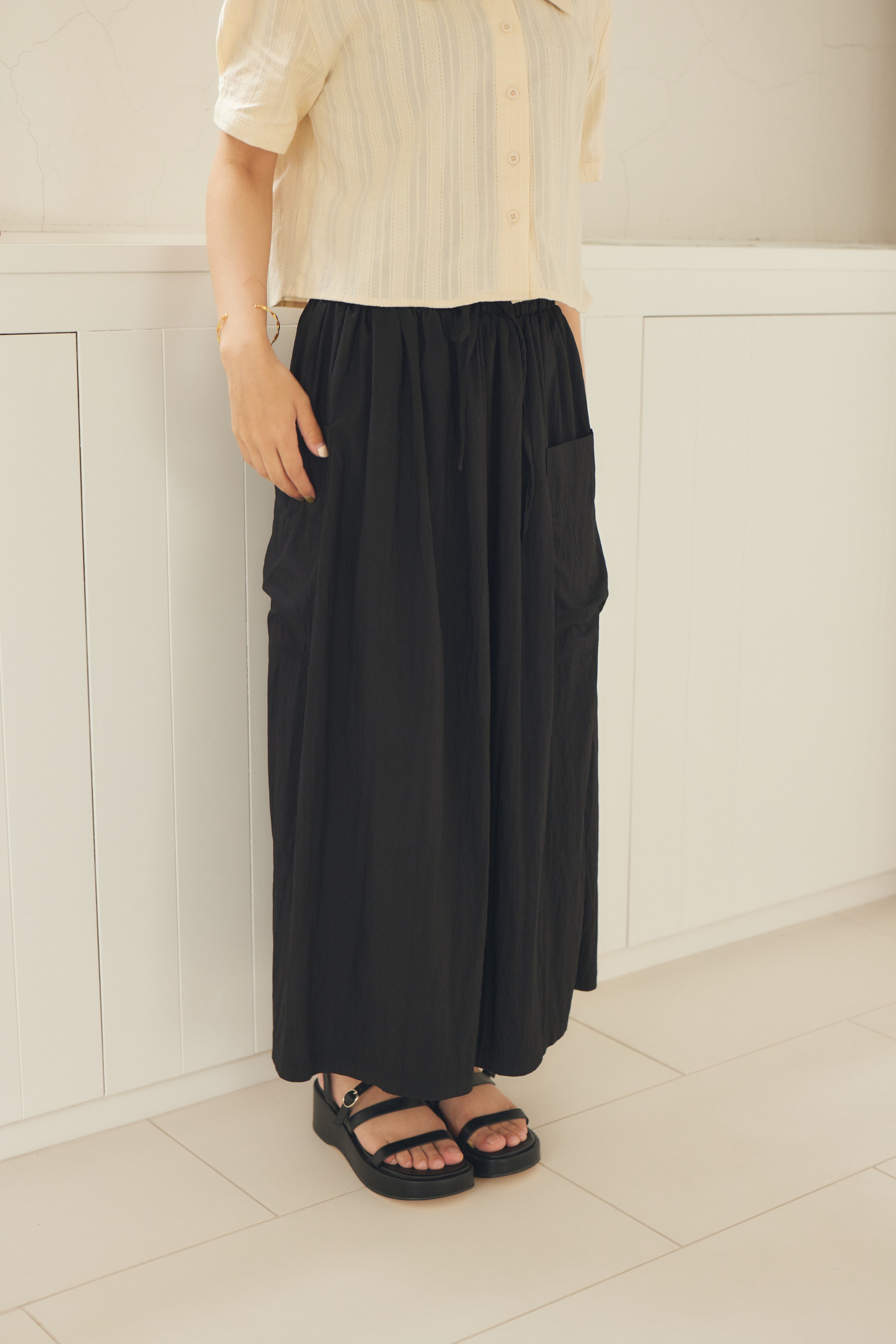 natural crinkle skirt