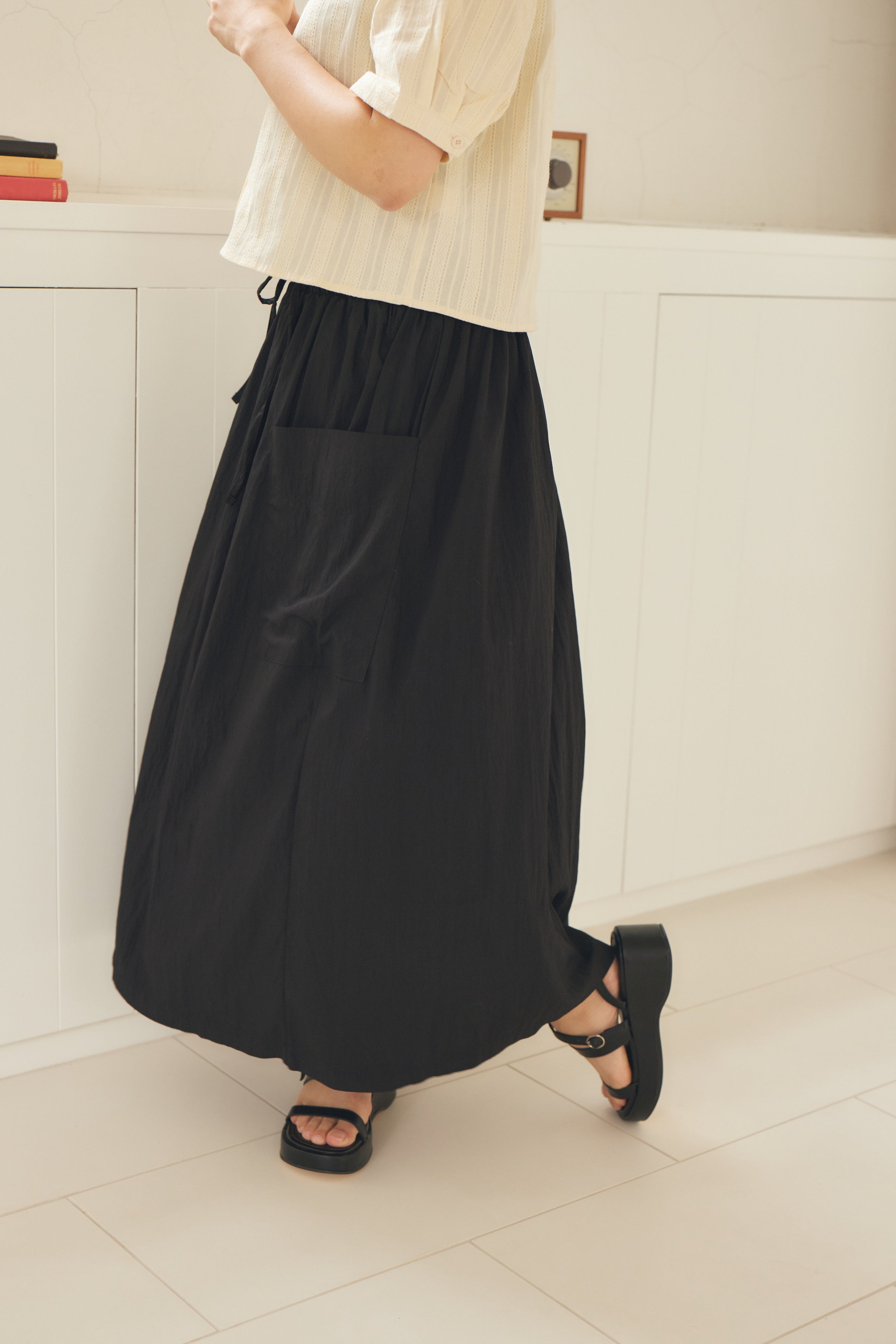 natural crinkle skirt