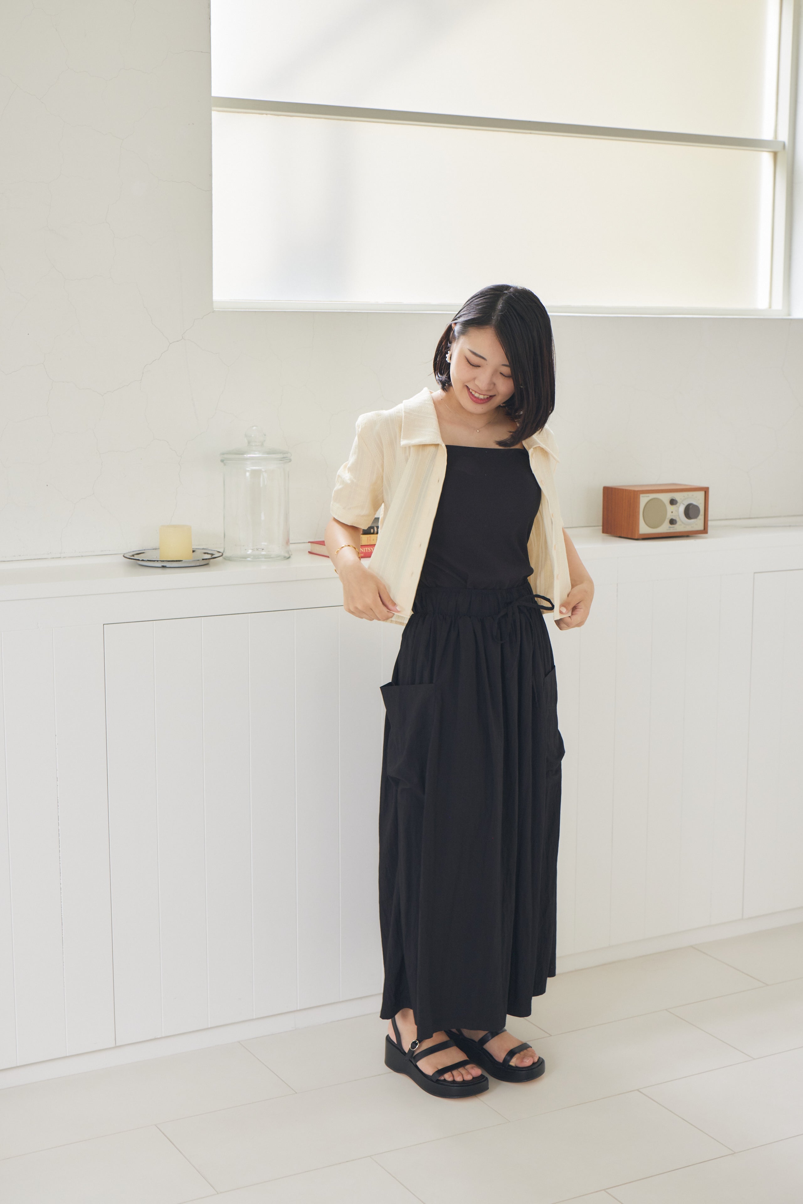 natural crinkle skirt