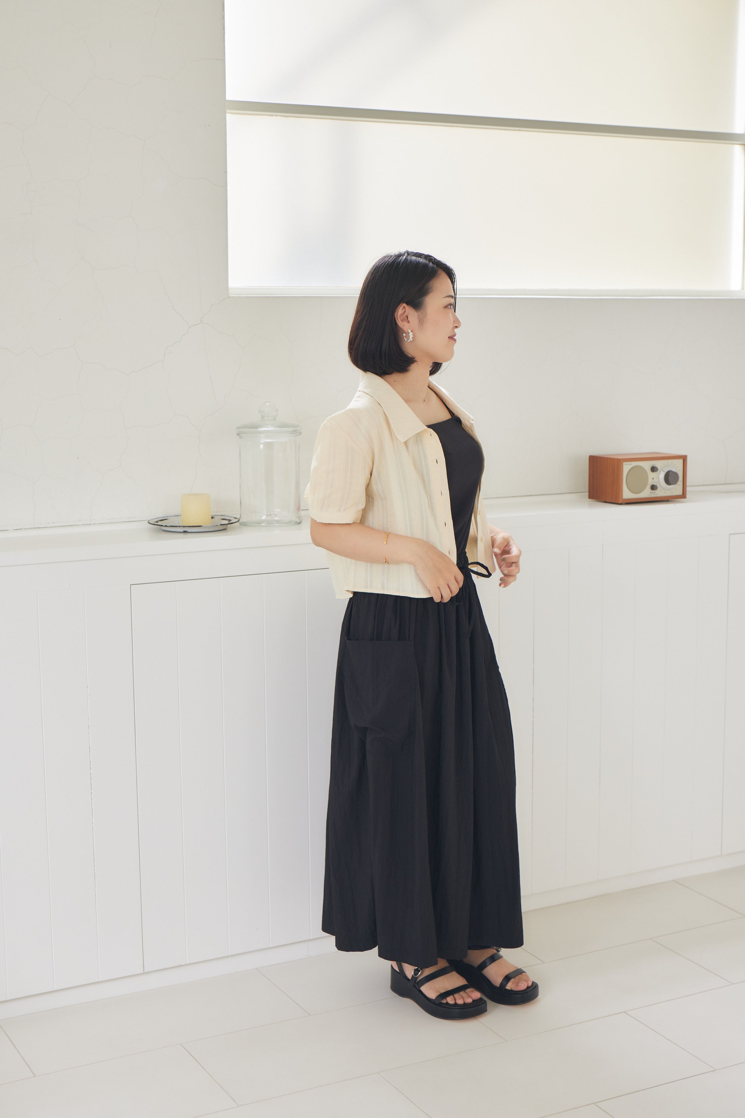 natural crinkle skirt
