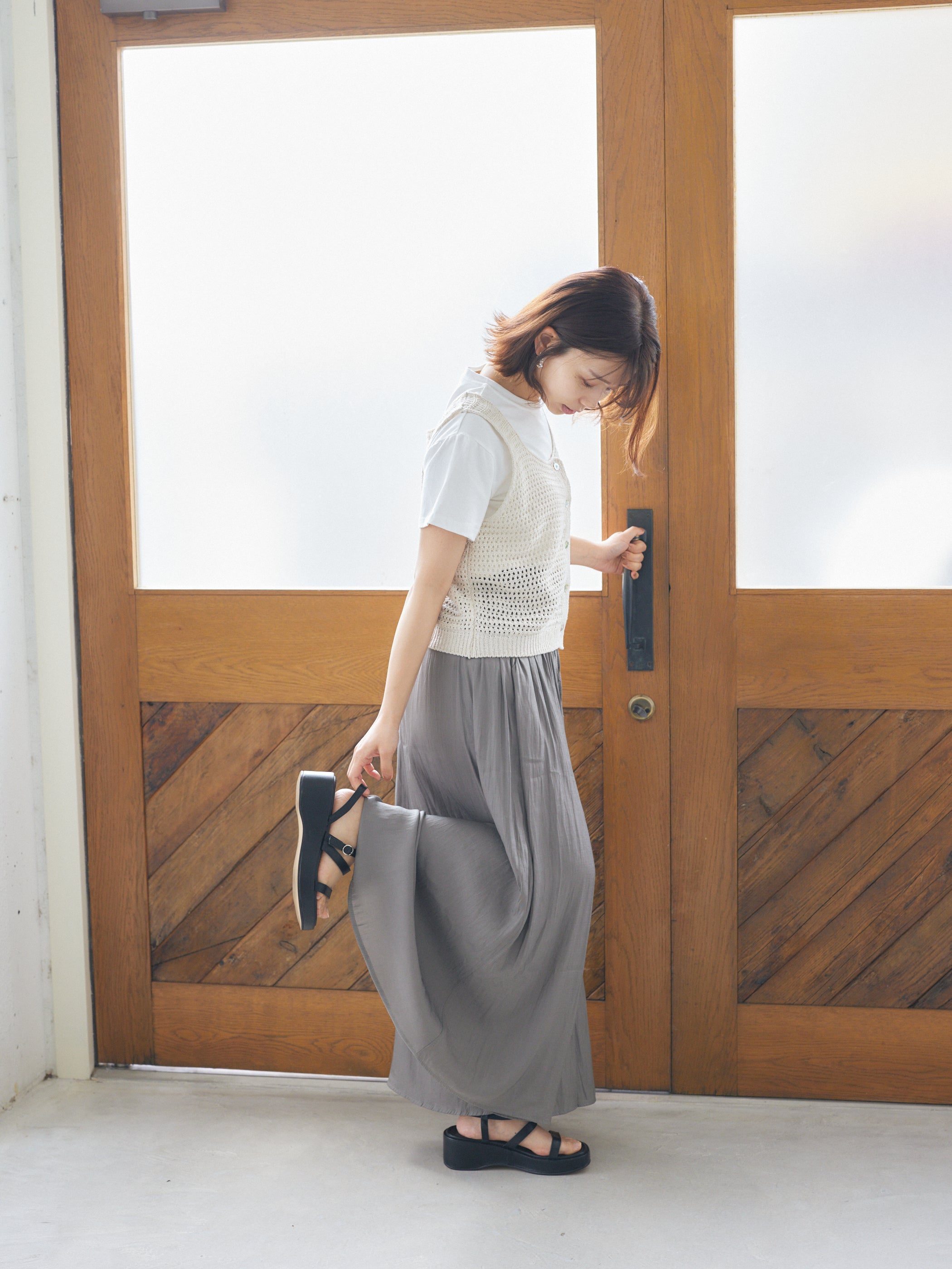 gather culotte skirt
