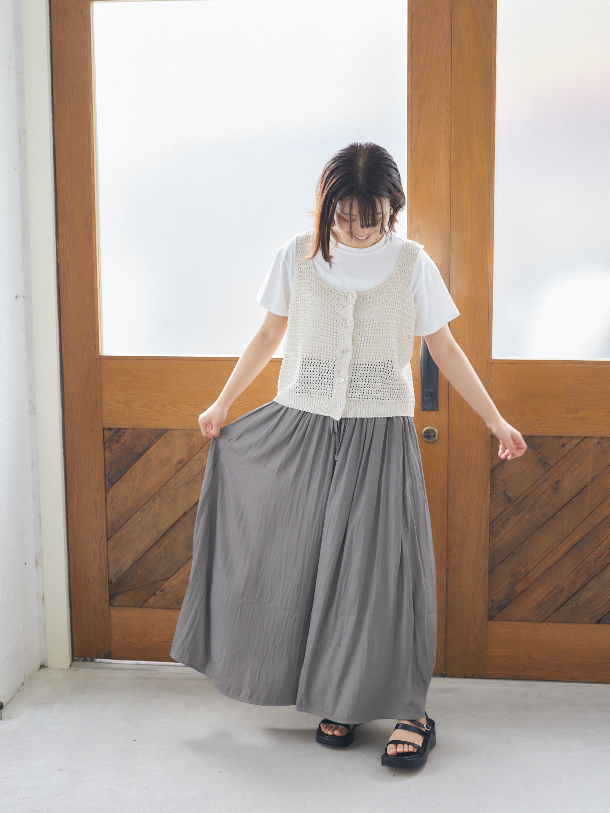gather culotte skirt