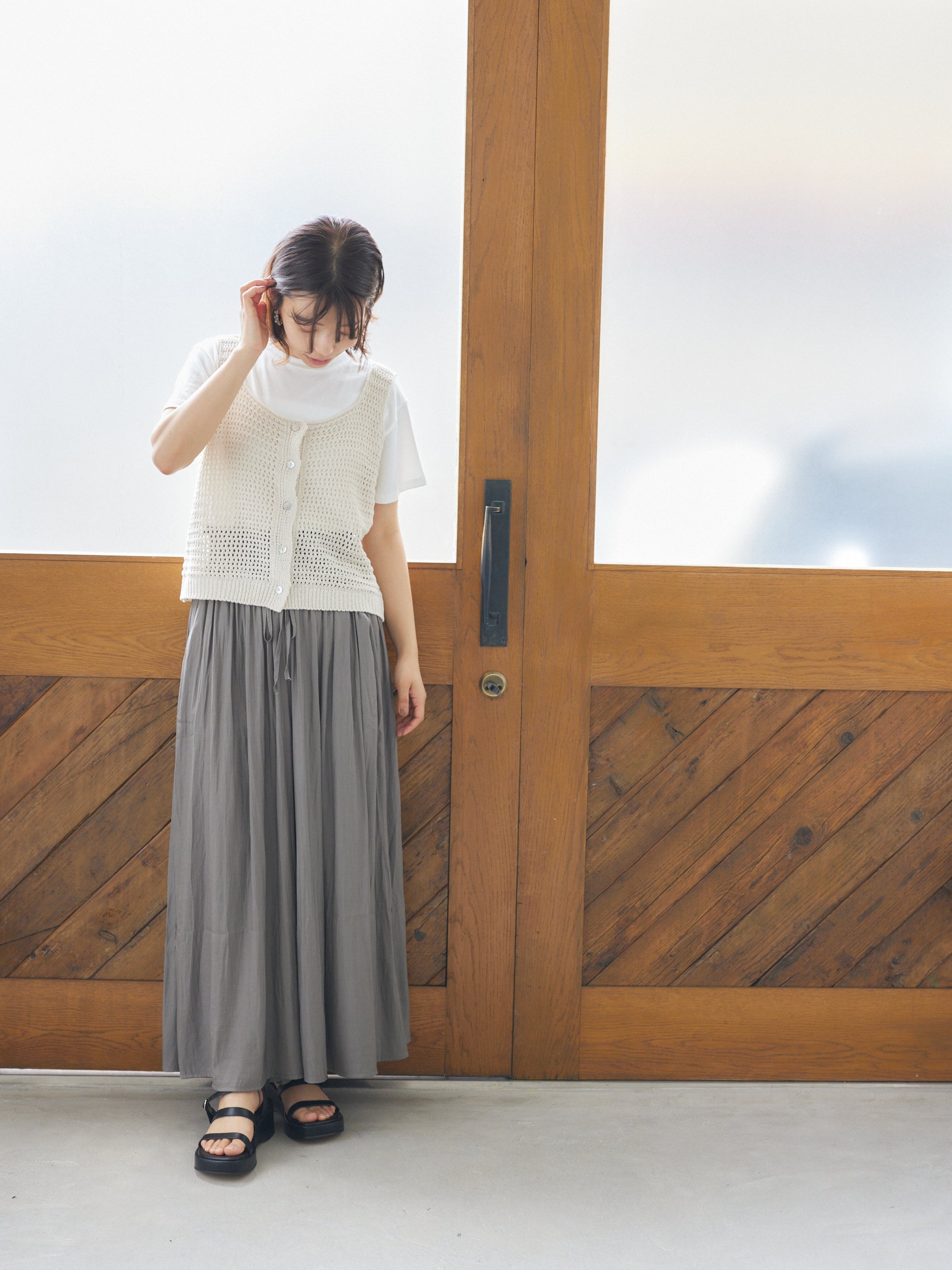 gather culotte skirt