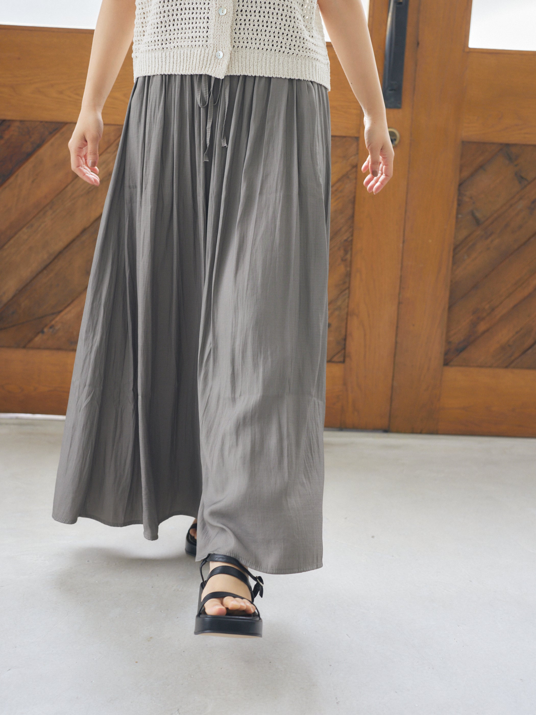 gather culotte skirt