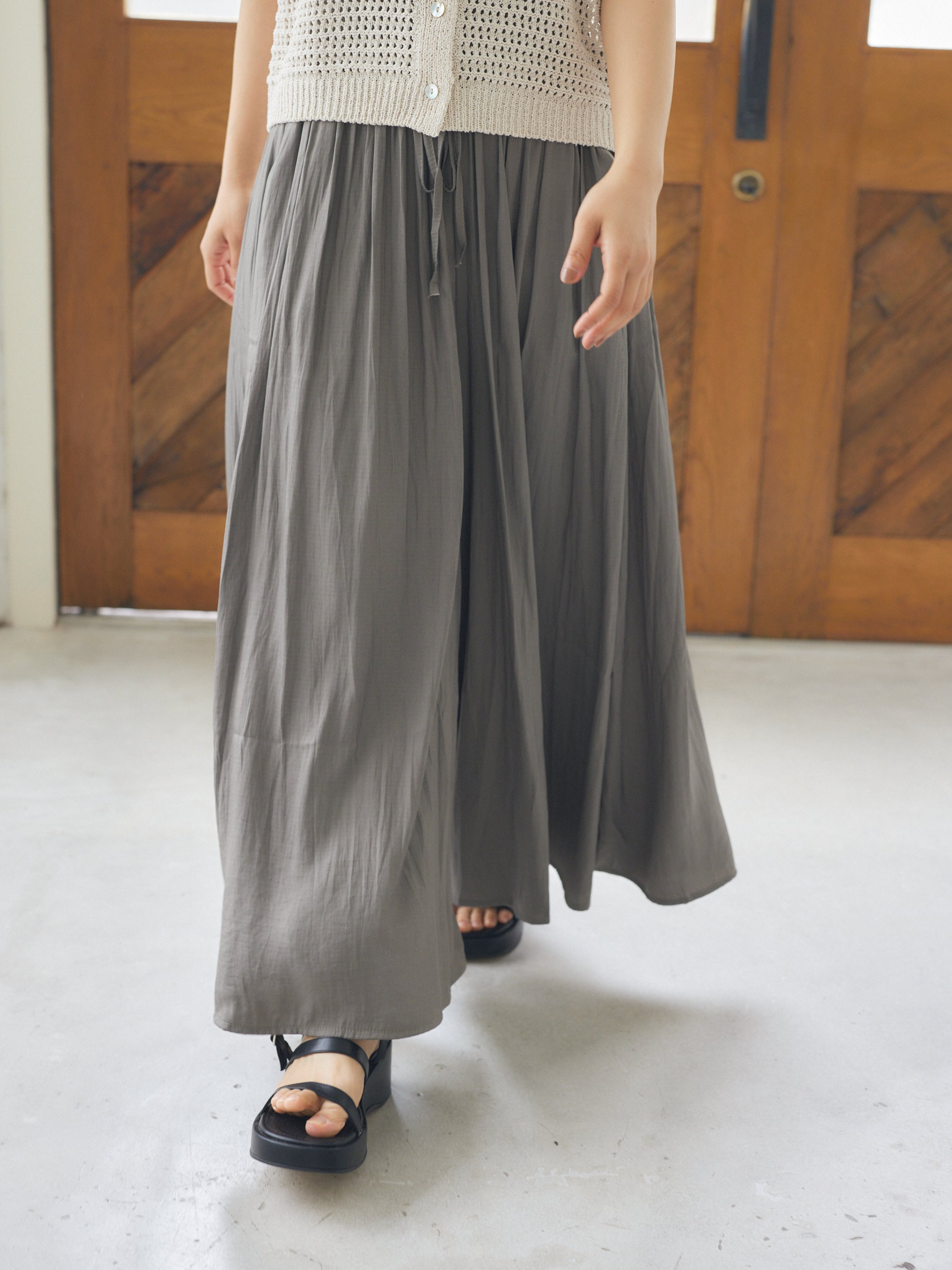 gather culotte skirt