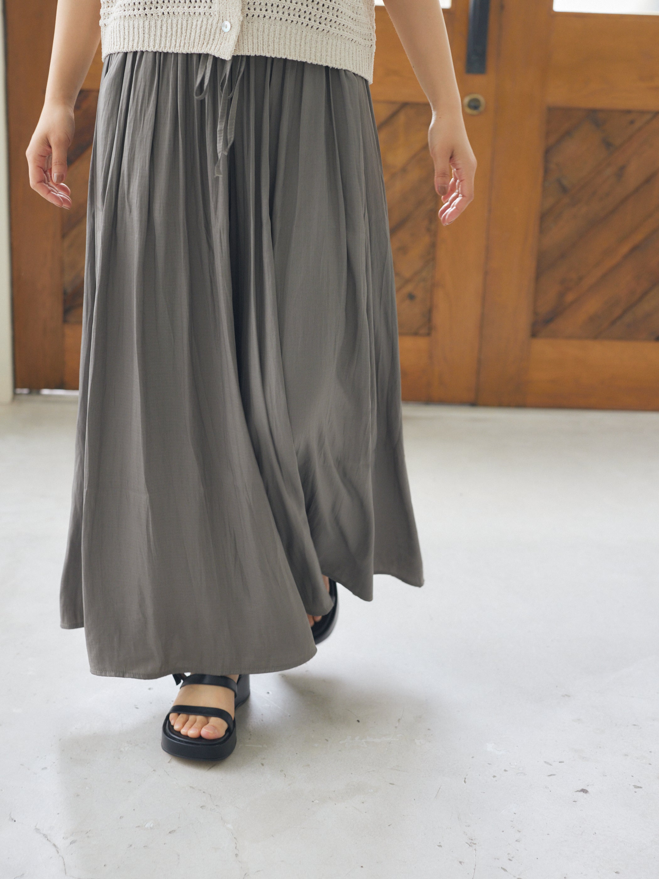 gather culotte skirt