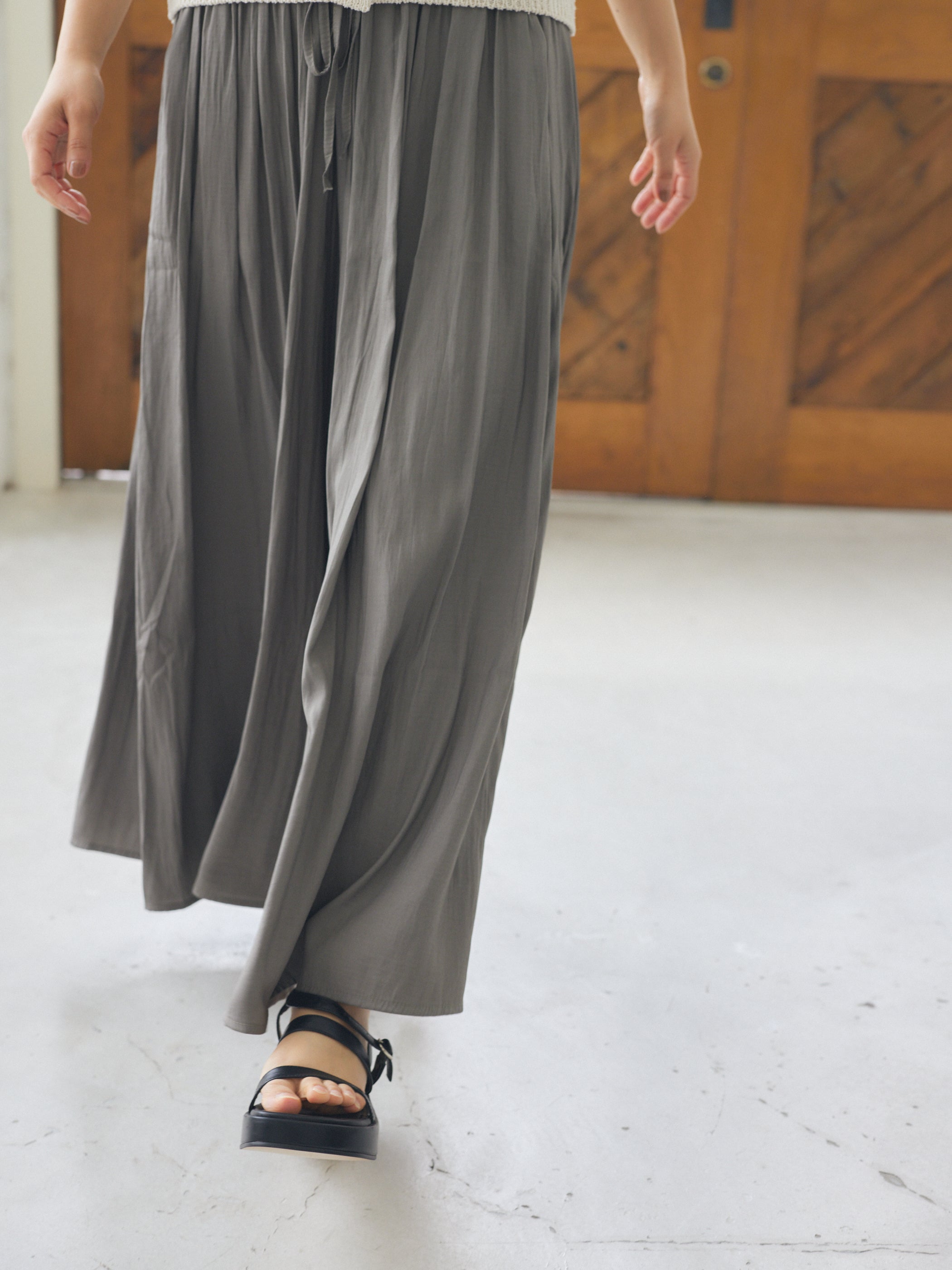 gather culotte skirt