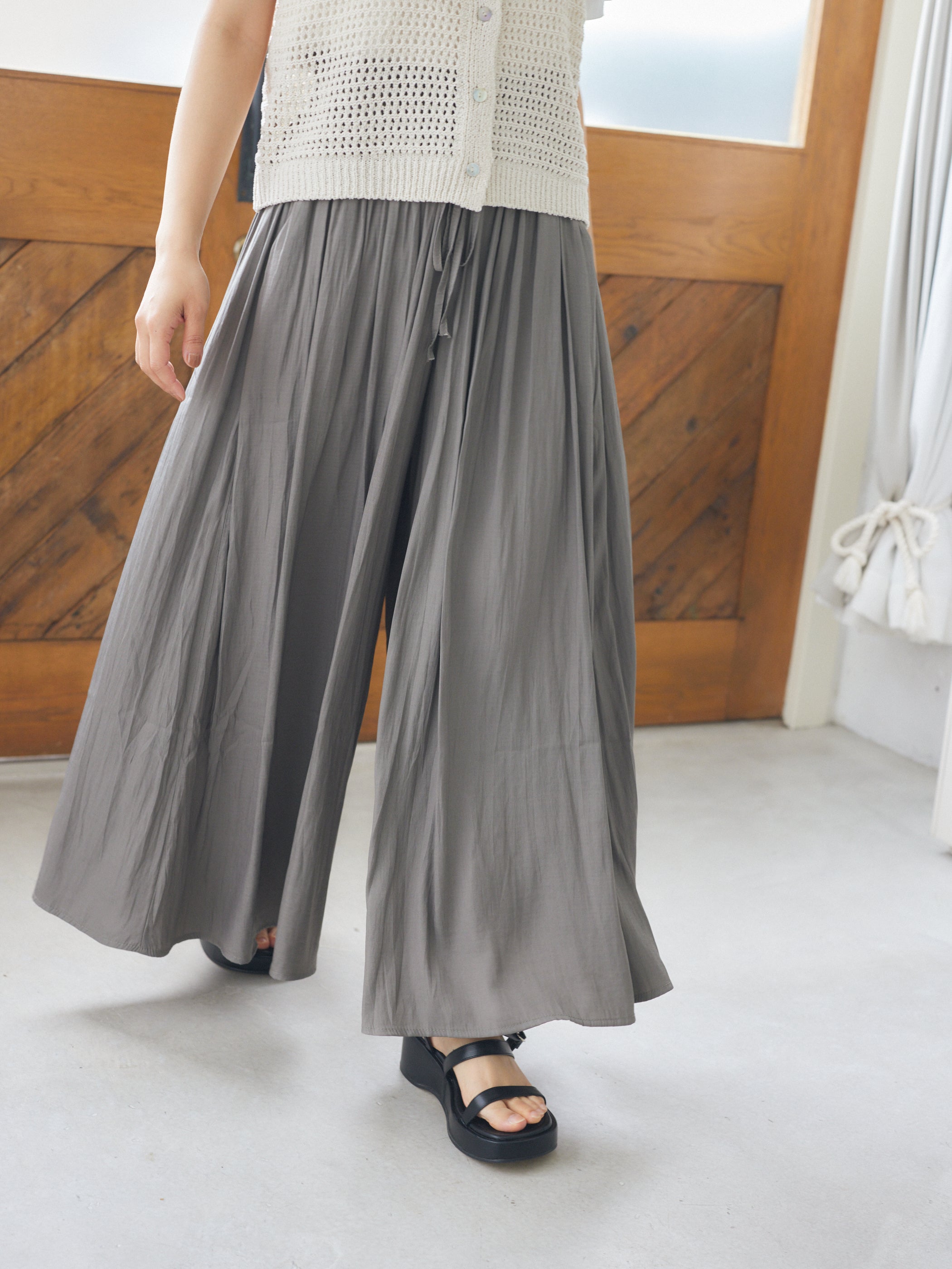 gather culotte skirt