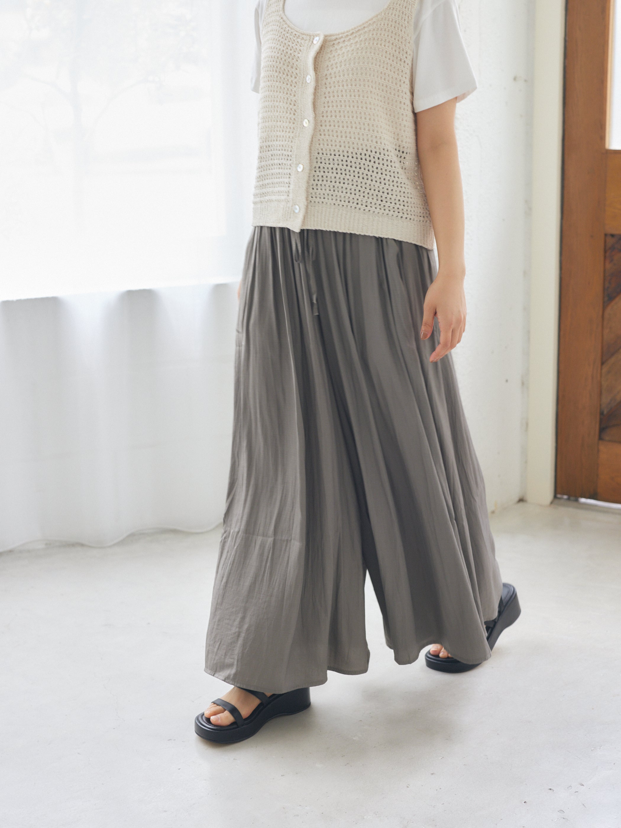 gather culotte skirt
