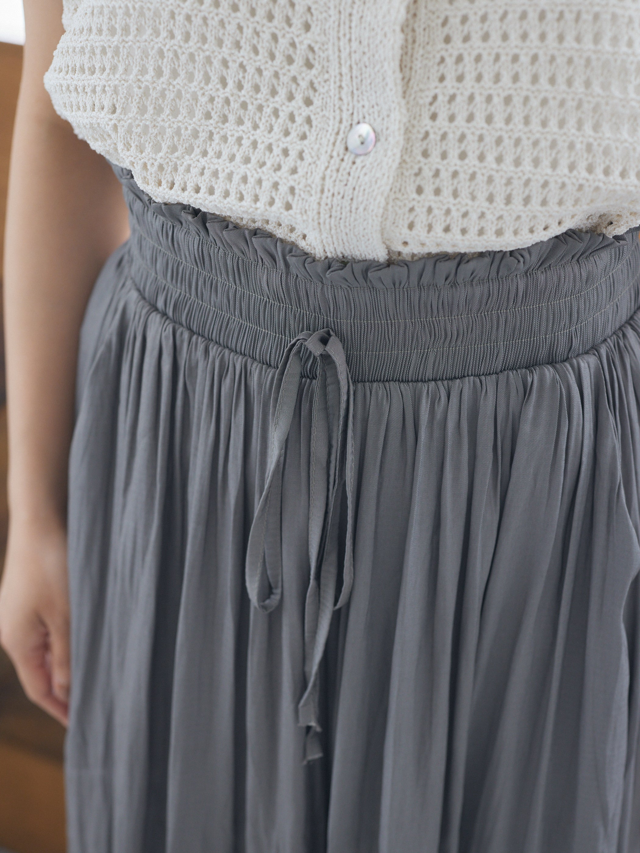 gather culotte skirt