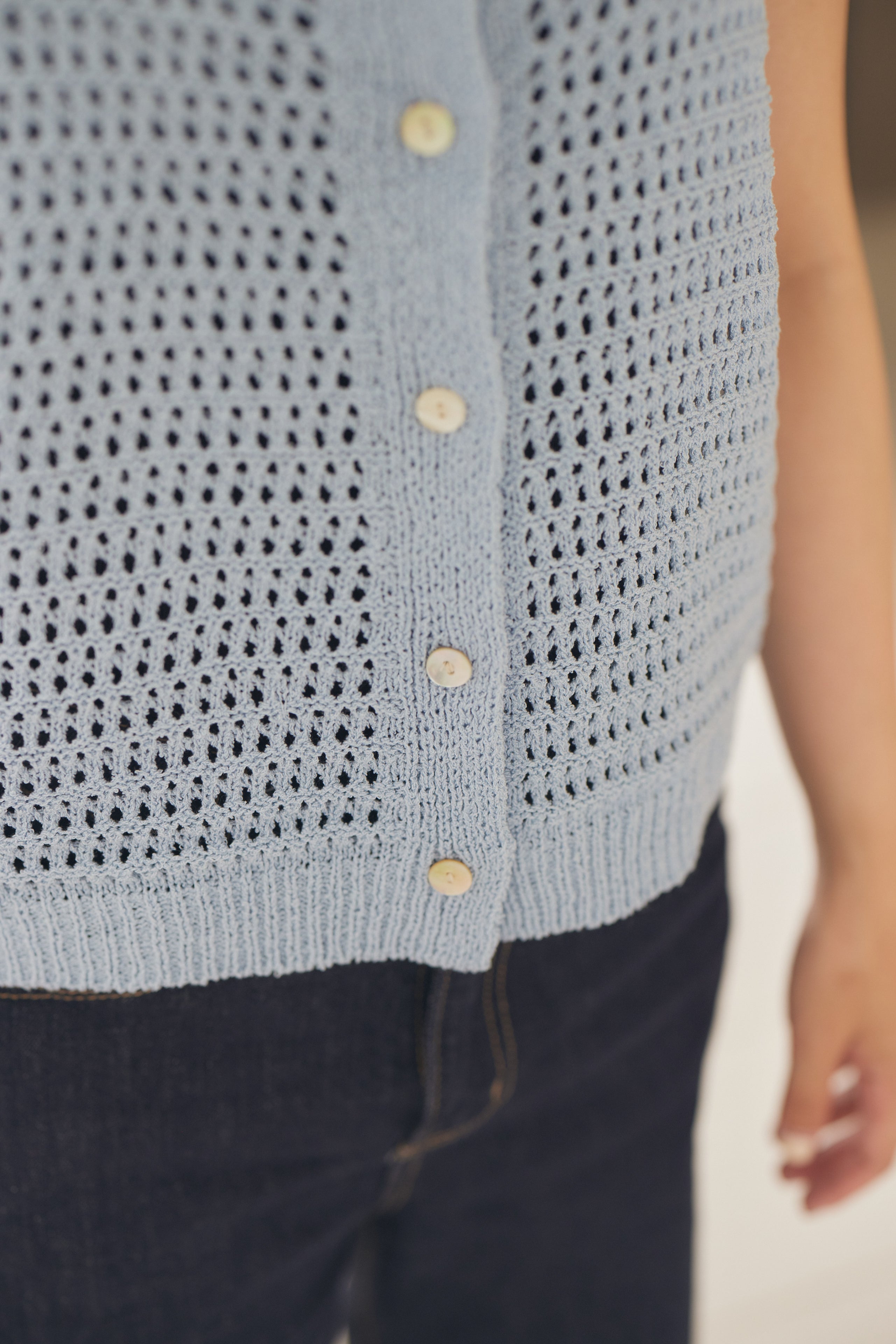 shell button bustier + modal Tshirt
