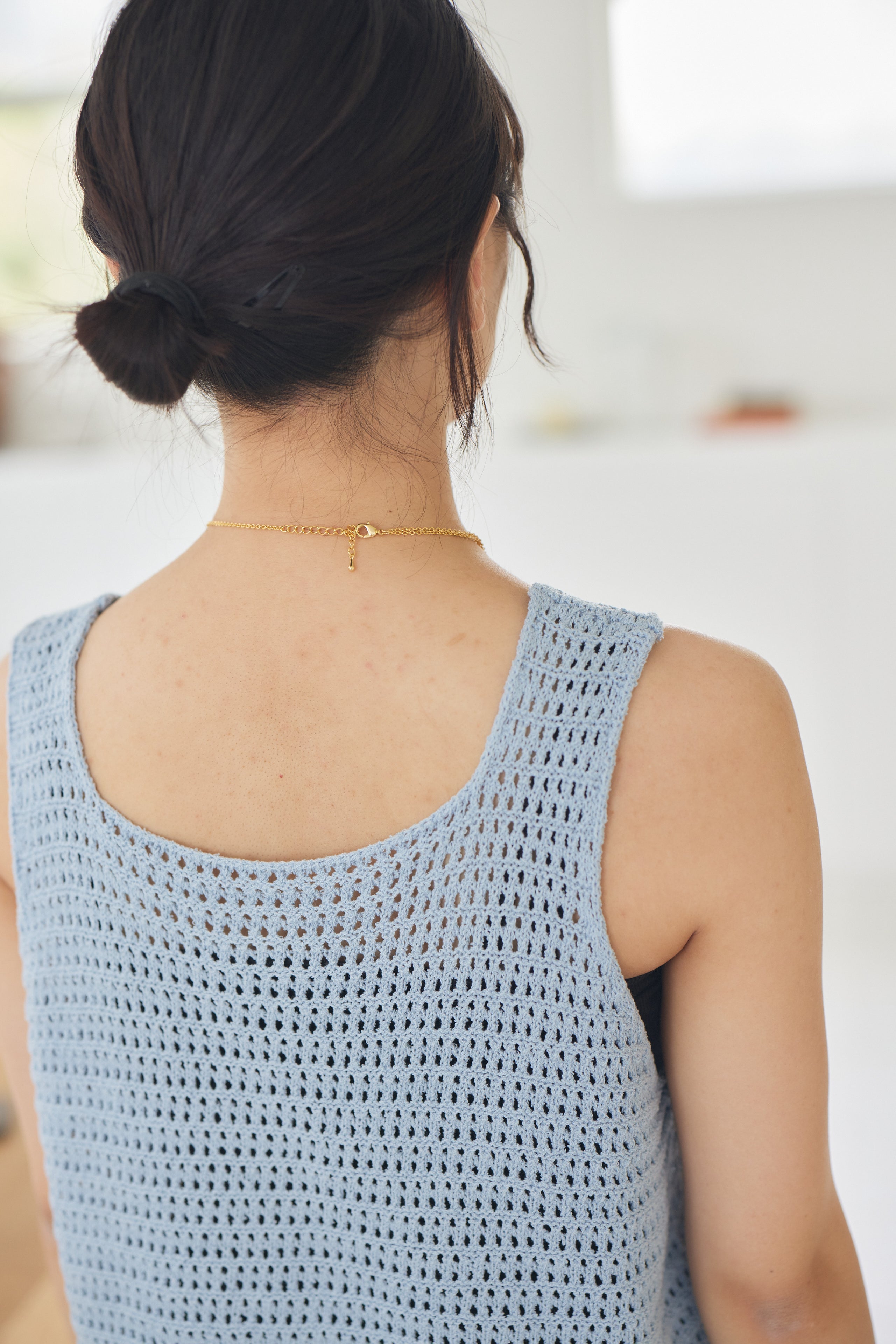 shell button bustier + modal Tshirt