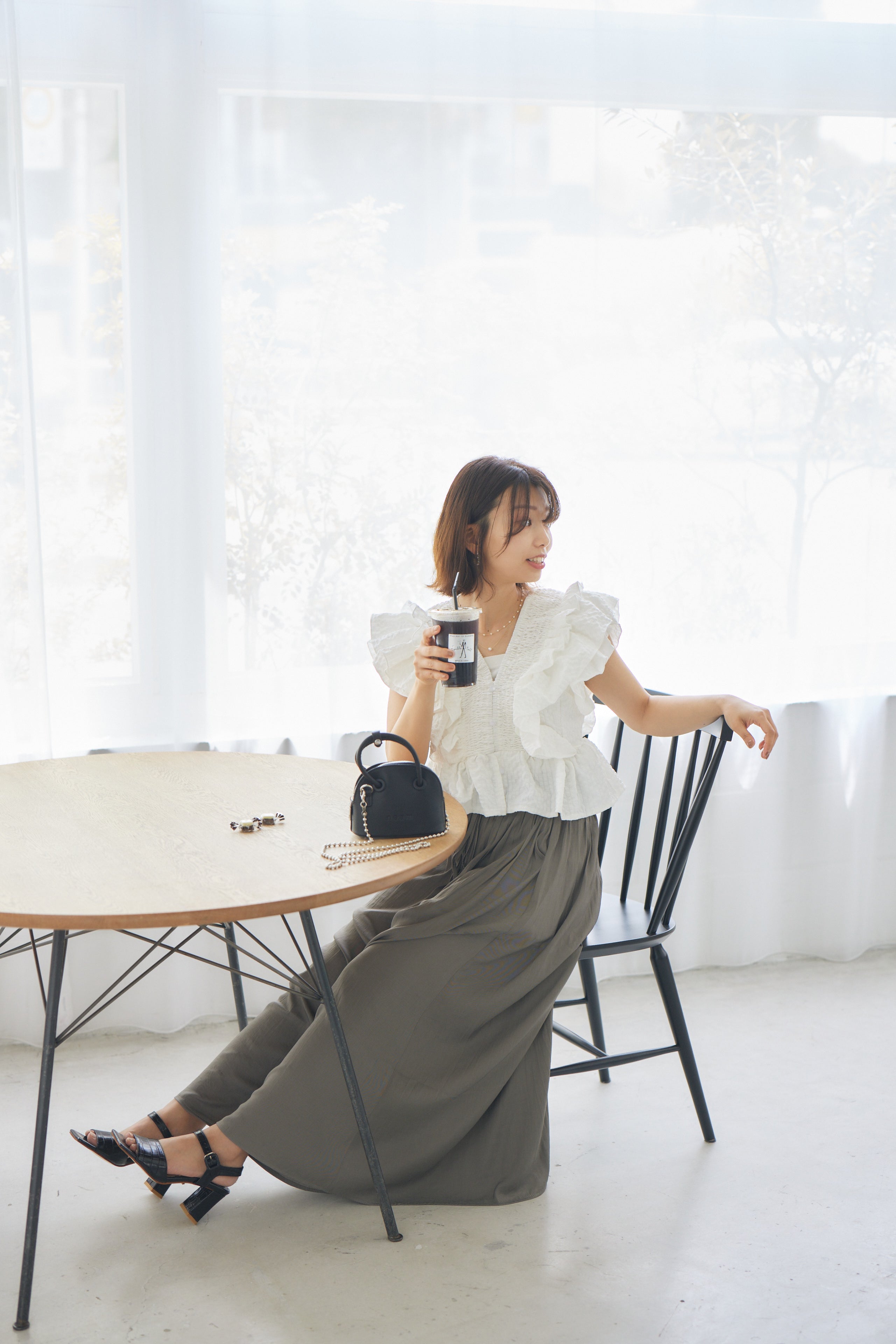 gather culotte skirt