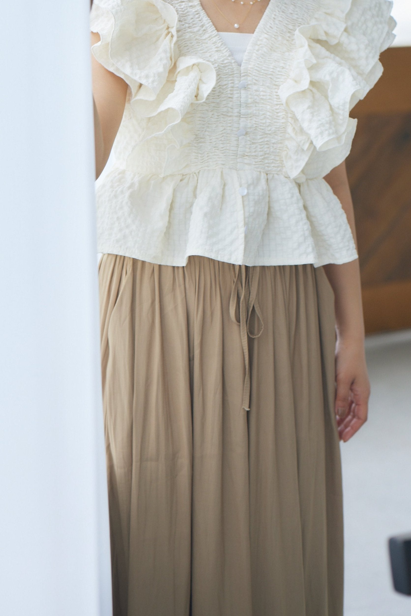 gather culotte skirt