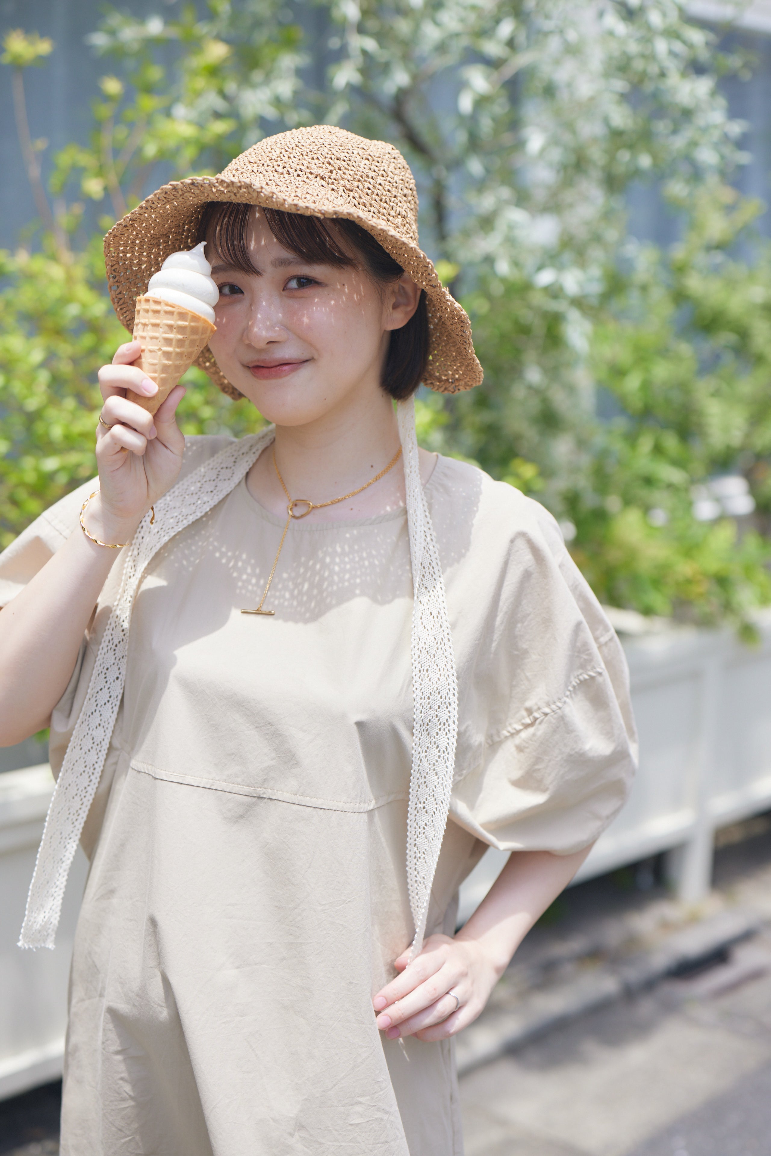 cotton puff one-piece